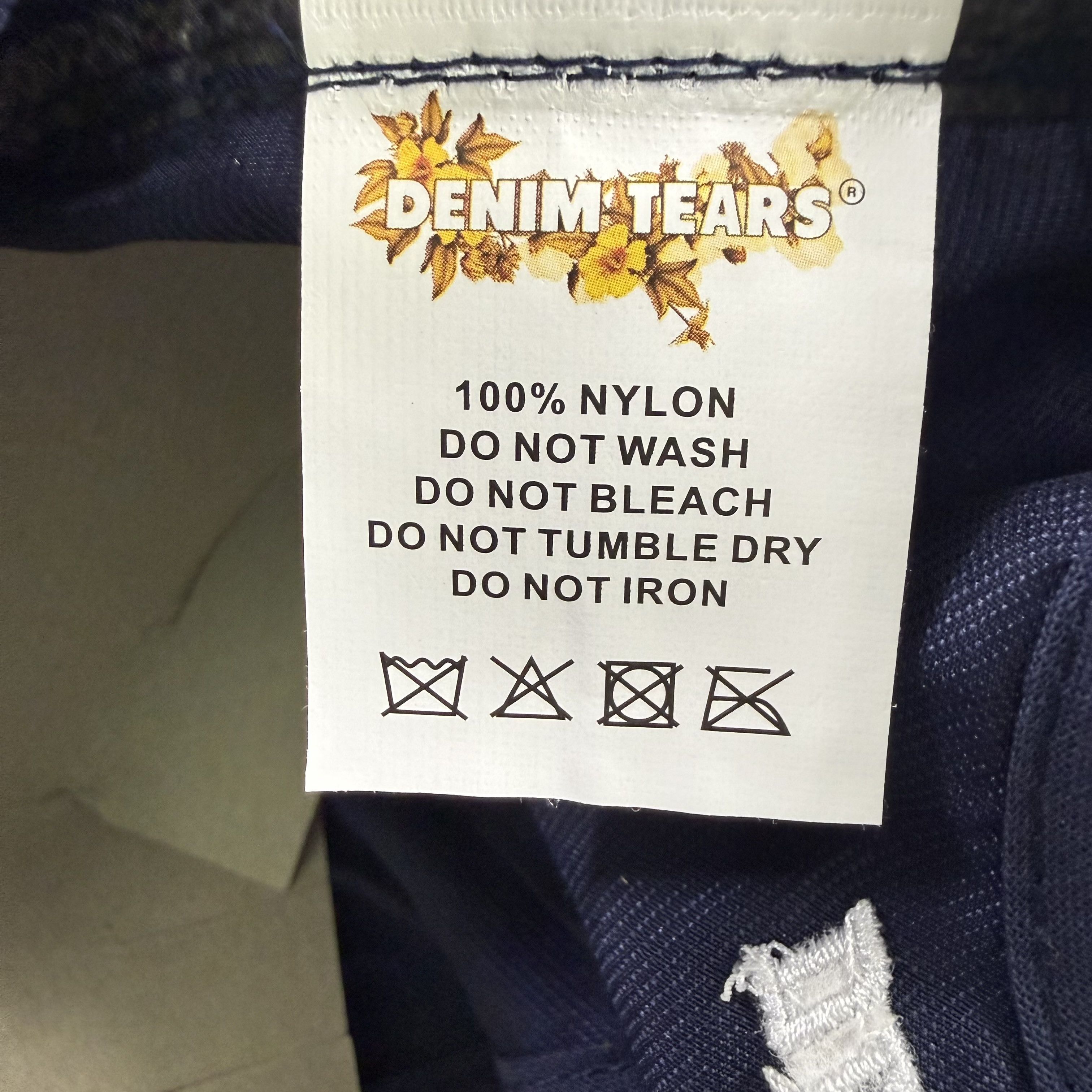 DENIM TEARS Denim Tears 212 Nylon Hat Navy Blue Adjustable Strapback Size ONE SIZE - 8 Thumbnail