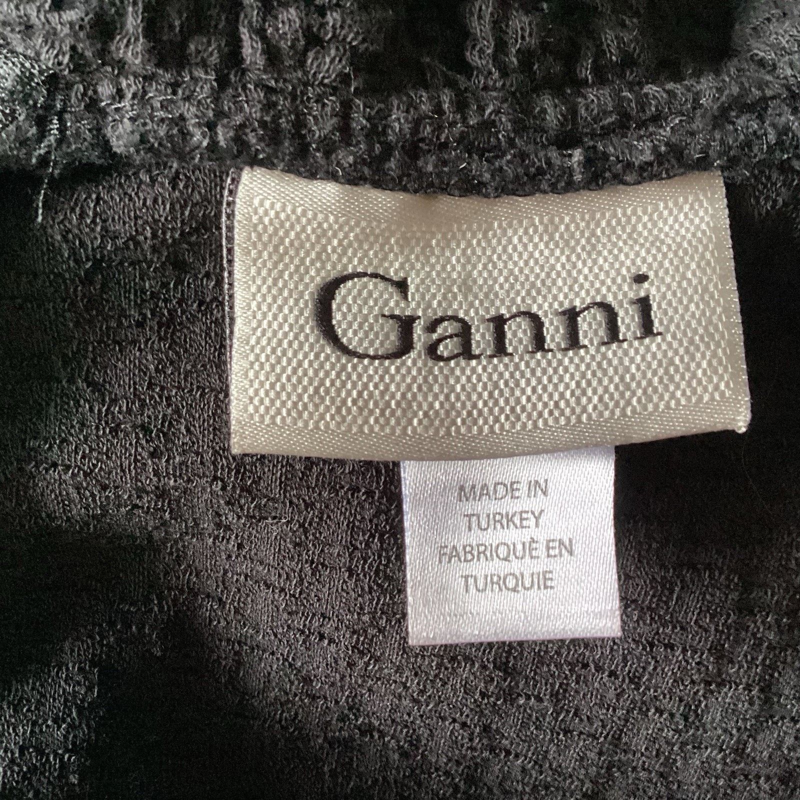 Ganni GANNI Pinnacle Mini Dress Medium Black Sleeveless Twee Size M / US 6-8 / IT 42-44 - 2 Thumbnail