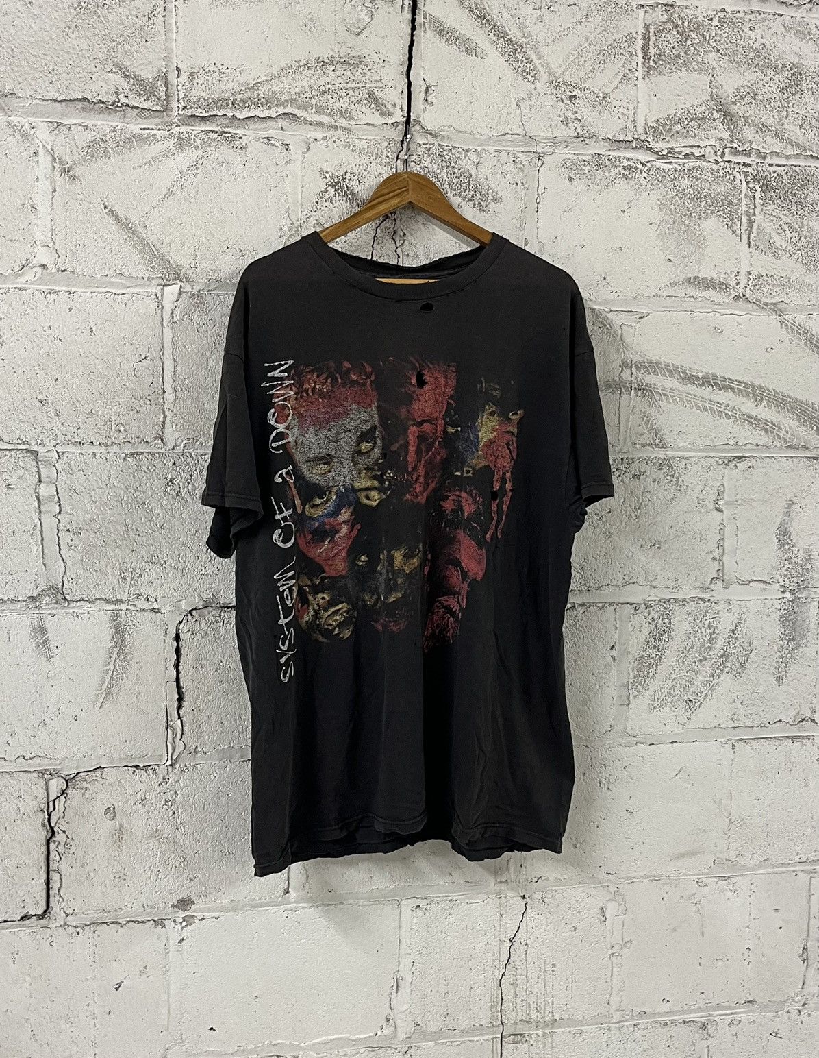 Band Tees System of a down rare thrashed 90s band tee grunge Size US XL / EU 56 / 4 - 1 Thumbnail