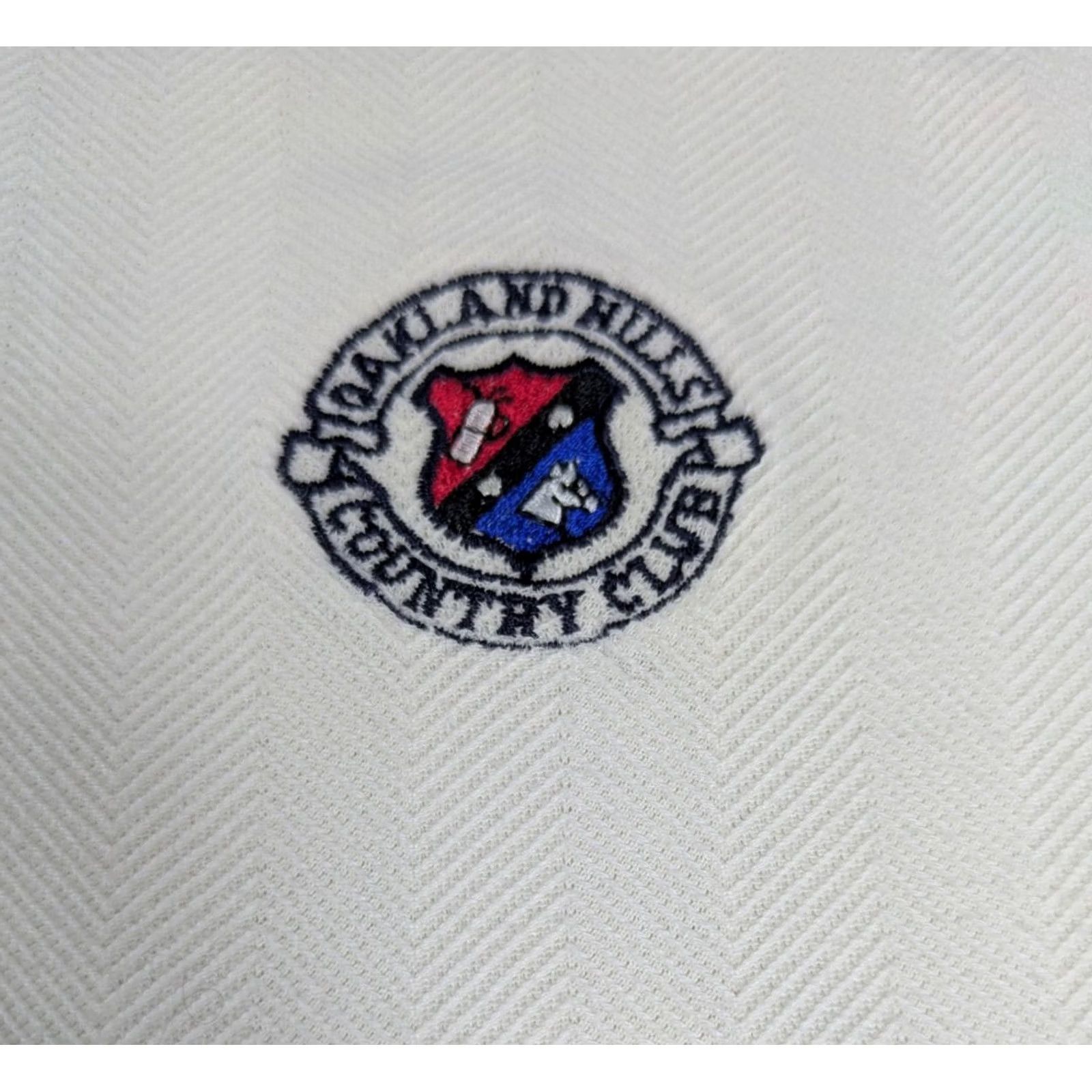 Vintage Titleist Polo Shirt Mens 2XL White Oakland Hills Cc 99 Golf Corbin, Men's (Size Xxl) — image 4 of 6