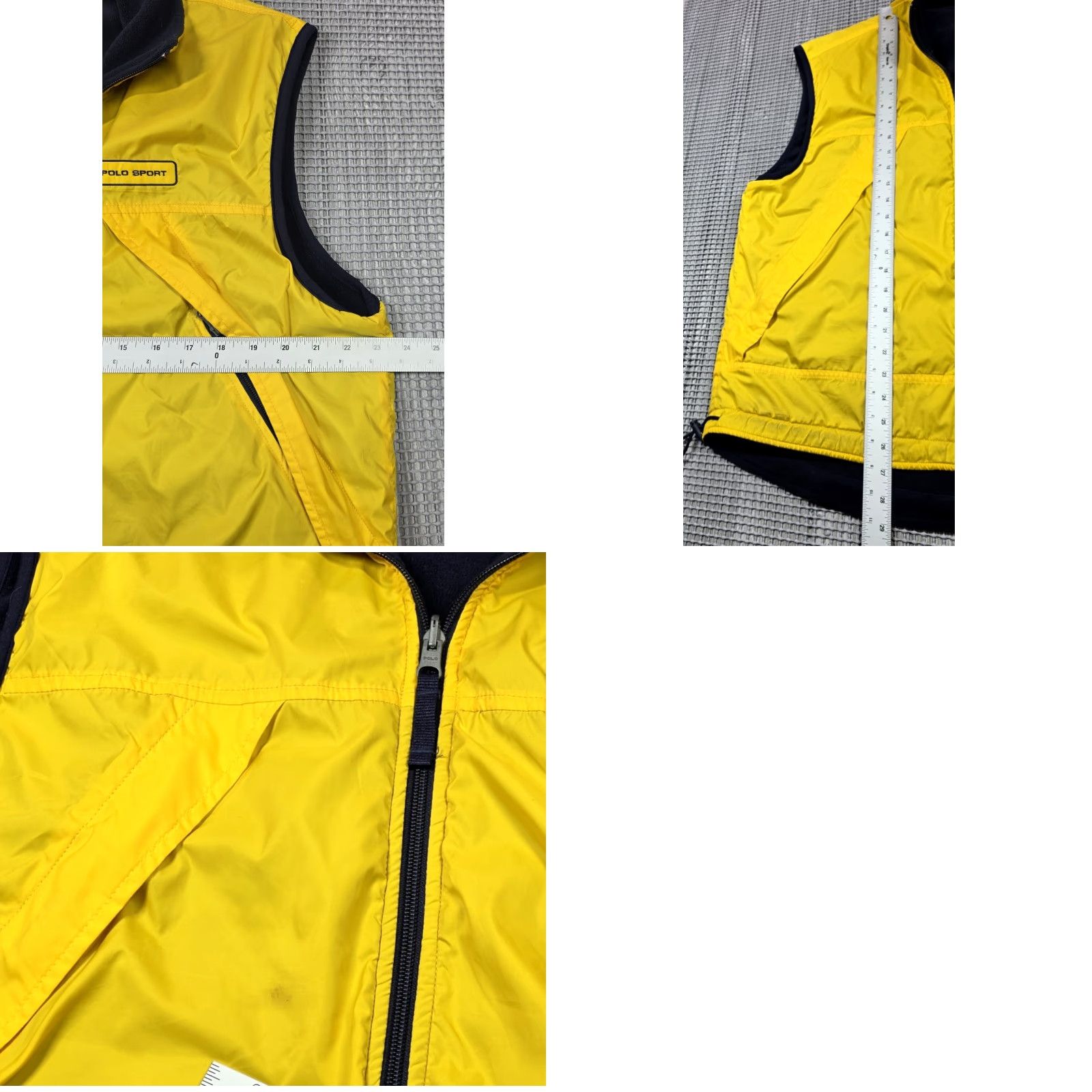 Polo Ralph Lauren VINTAGE Polo Ralph Lauren Polo Sport Vest L Yellow Blue Reversible Polartec Fleece Fullzip Size US L / EU 52-54 / 3 - 10 Thumbnail