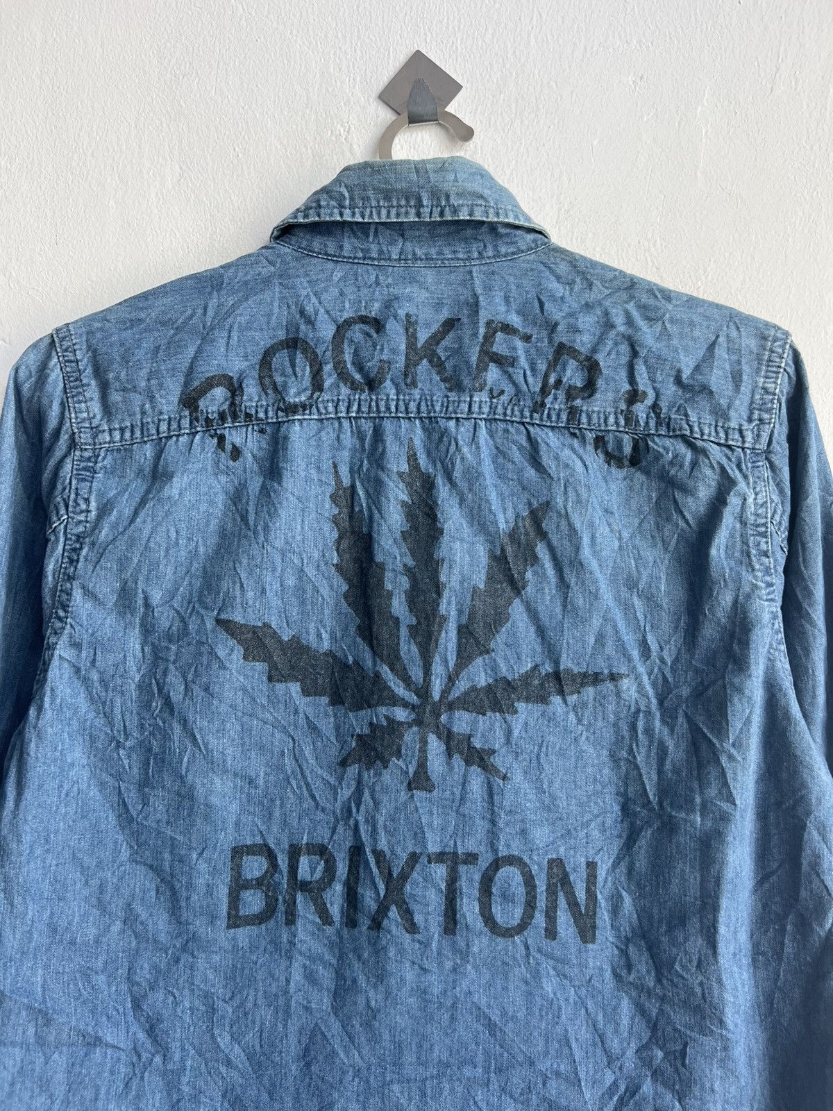 Wacko Maria FW14 Wacko Maria "Brighton Rockers" Marijuana Chambray Shirt Size US S / EU 44-46 / 1 - 3 Thumbnail