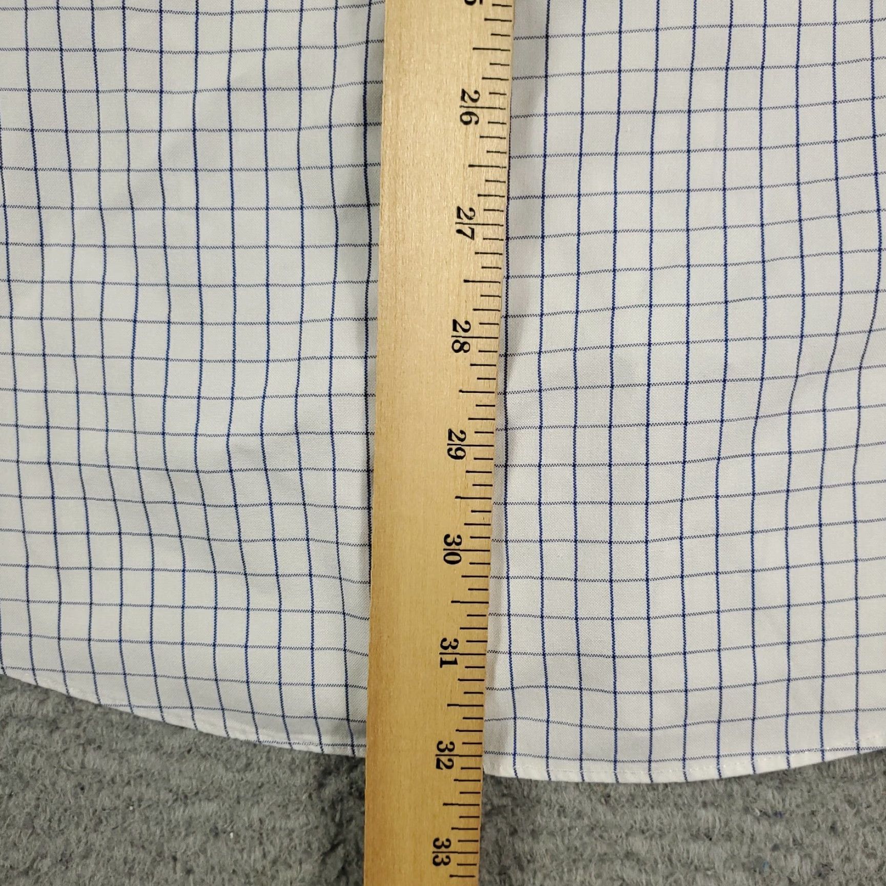 Brooks Brothers Brooks Brothers Shirt Mens 16.5 White Blue Check Dress Button Up Long Sleeve Size 42R - 4 Thumbnail