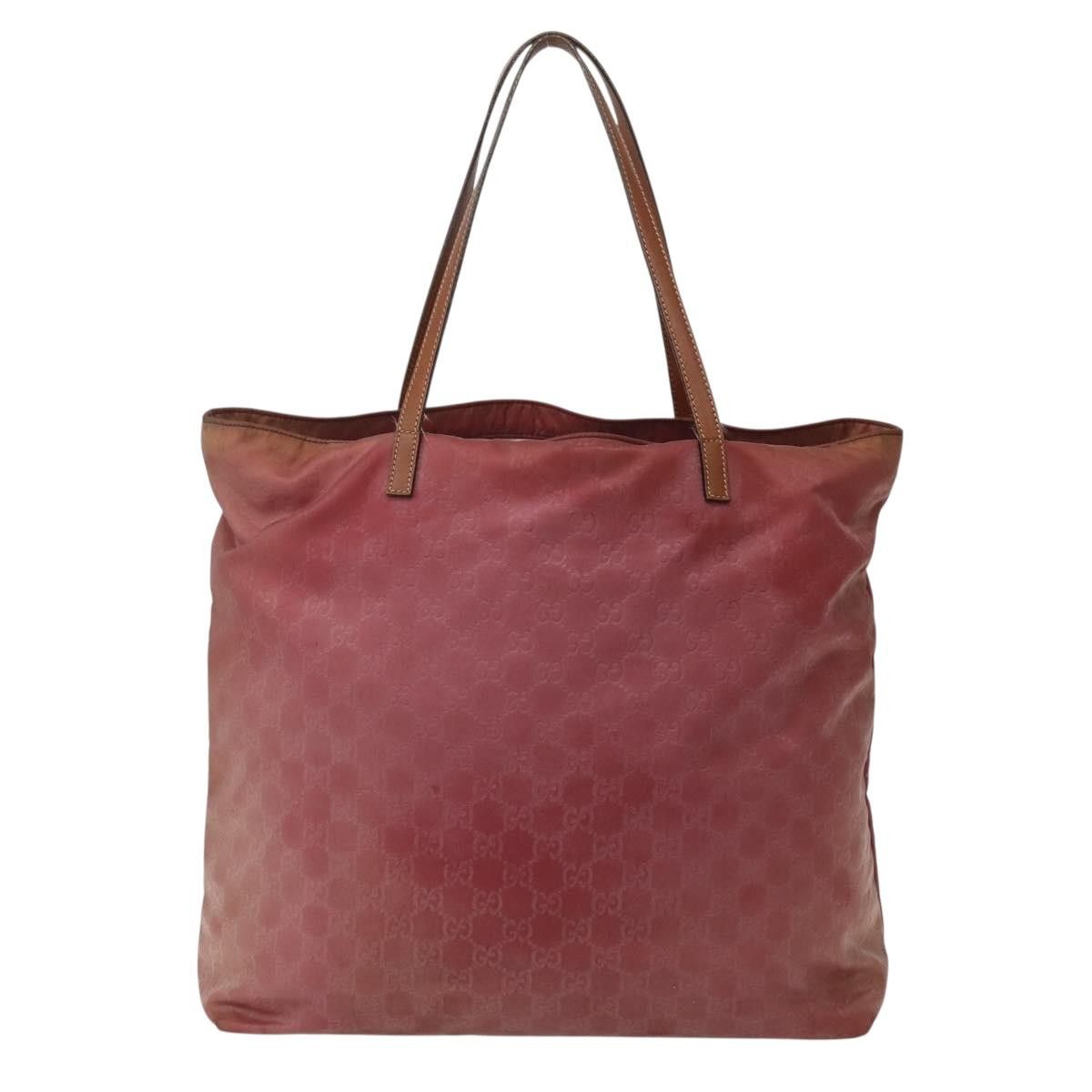 Gucci GUCCI GG Canvas Tote Bag Nylon Pink Gold Size ONE SIZE - 3 Thumbnail