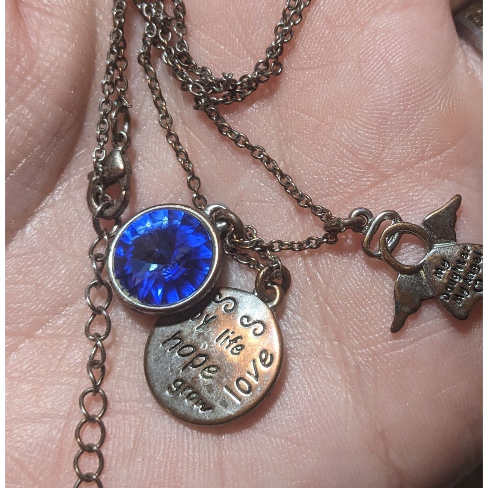 Other My Daughter My Angel Blue Charm Necklace Size ONE SIZE - 8 Thumbnail