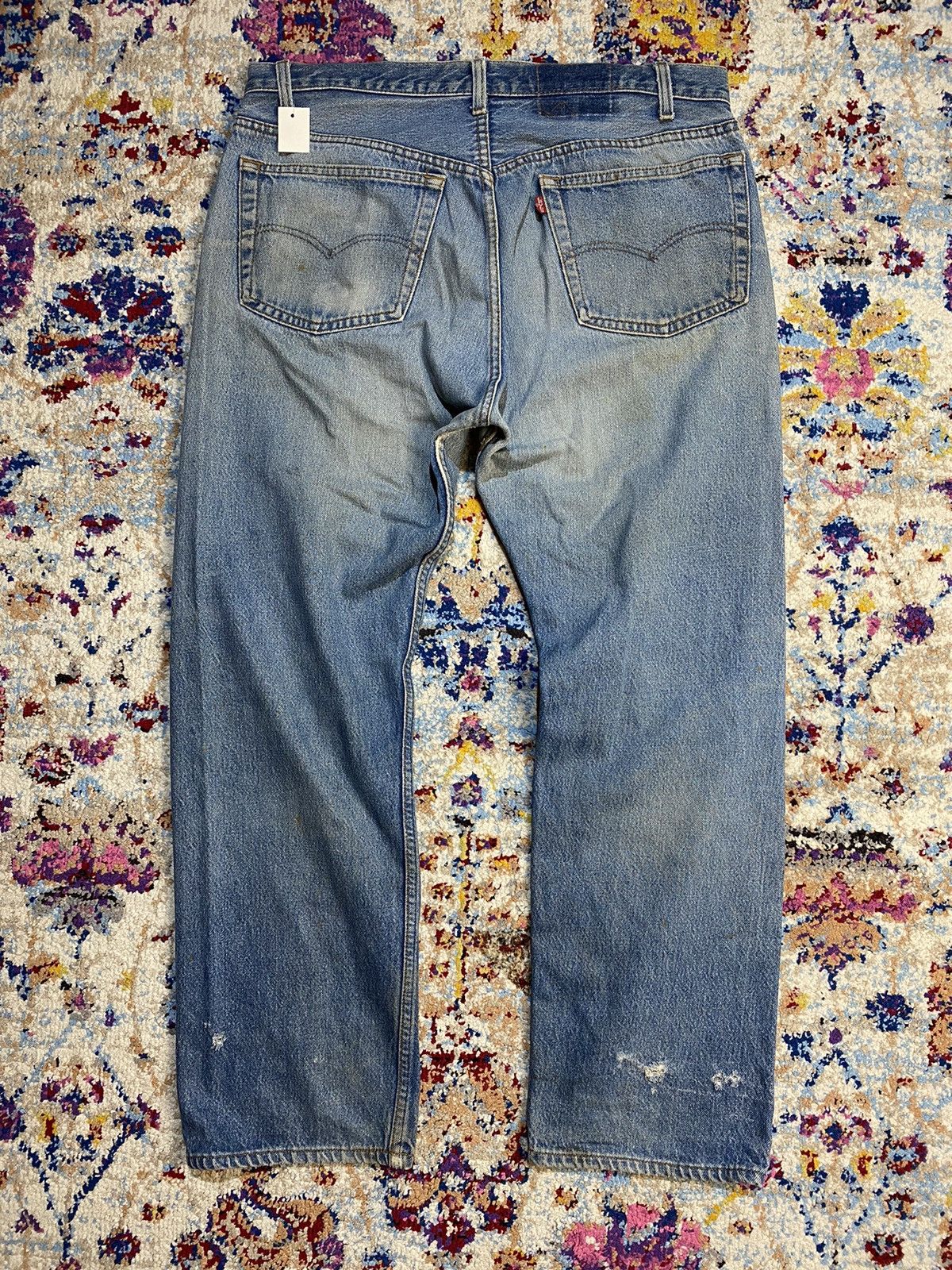 Levi's × Vintage 80's Levis 501 Distressed Relaxed Blue Denim Jeans 38x32 Size US 38 / EU 54 - 2 Thumbnail
