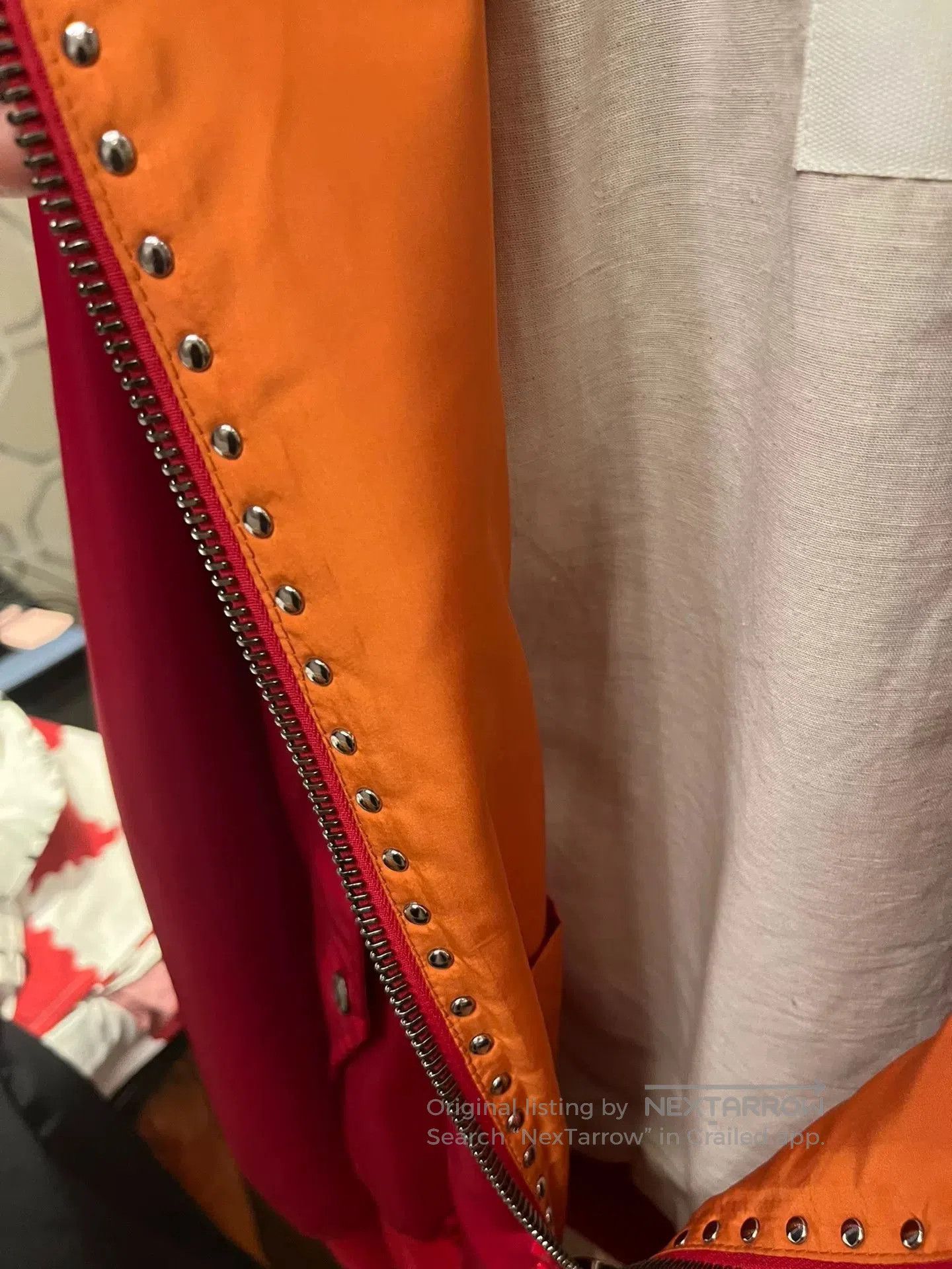 Valentino Valentino Red Studded Bomber Jacket. Size US XS / EU 42 / 0 - 5 Thumbnail