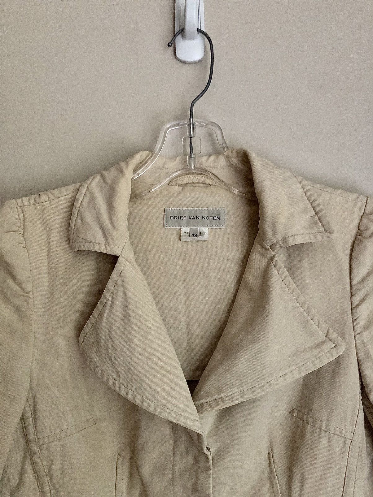 Dries Van Noten Dries Van Noten Vintage Khaki Pleated Safari Jacket Size XS / US 0-2 / IT 36-38 - 5 Thumbnail