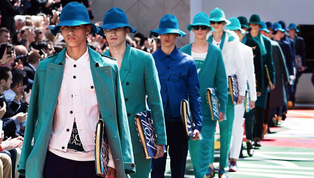 Burberry Prorsum Rabbit Fur Hat Runway Teal