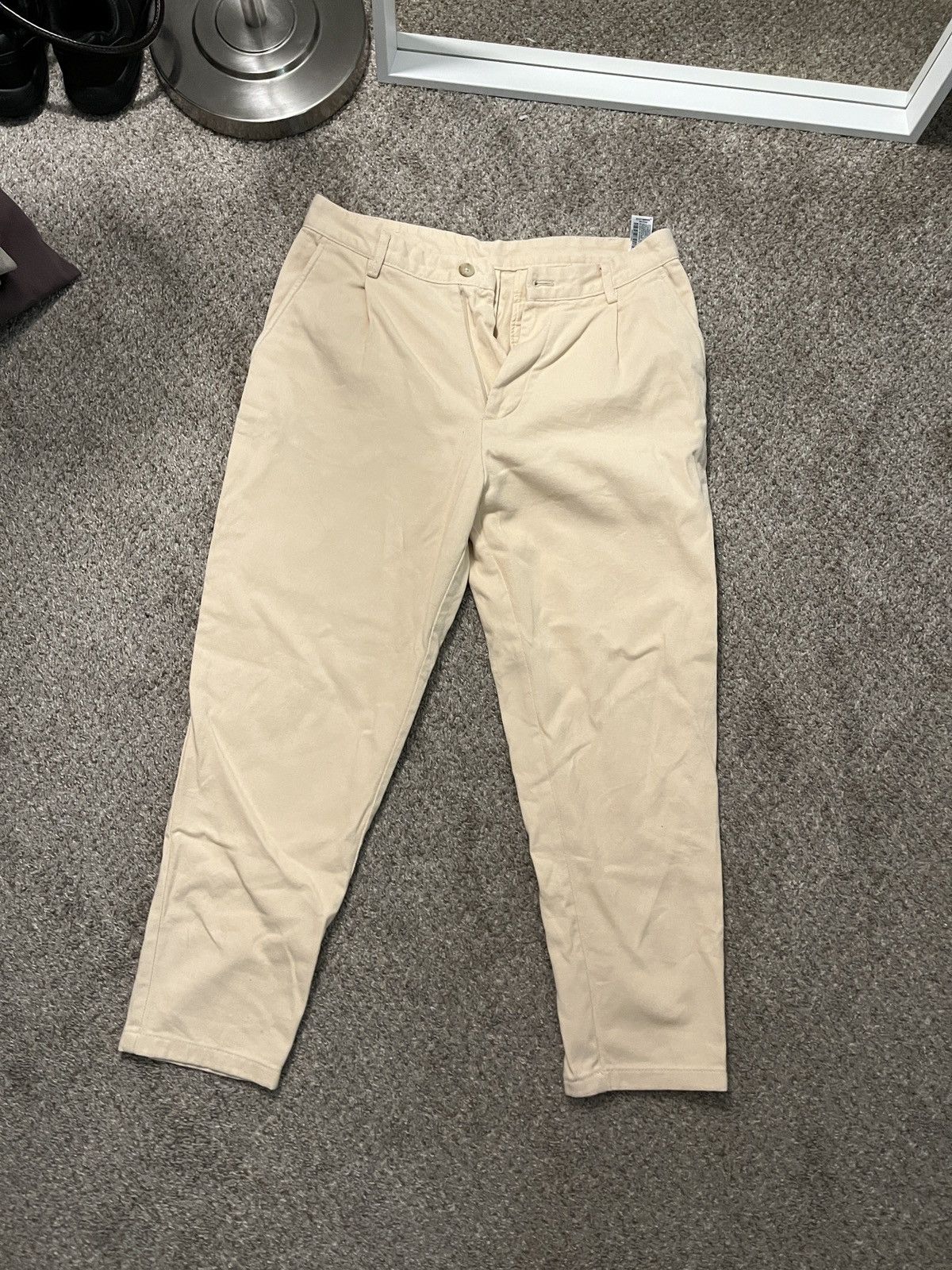 Zara Zara Carrot Pants Cream Color Size US 31 - 1 Thumbnail