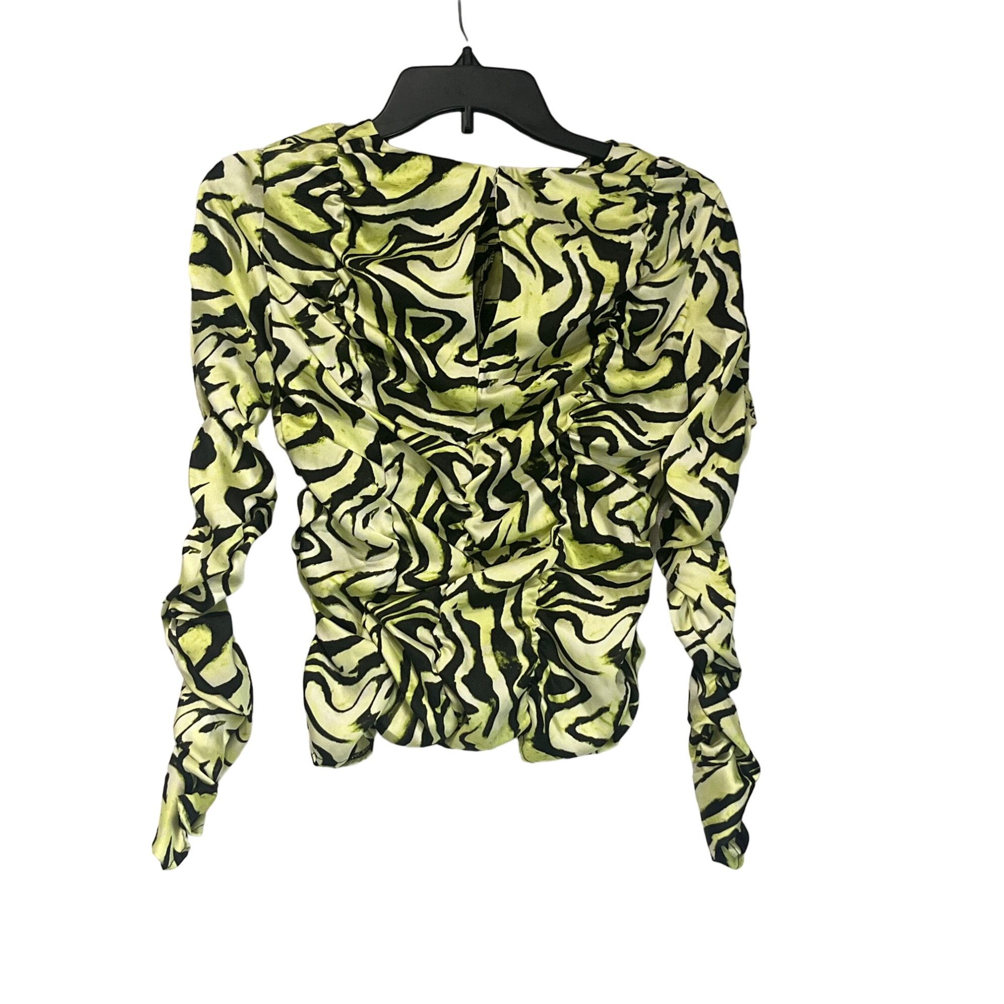 Topshop Topshop Ruched Long Sleeve Shirred Swirl Animal Print Top In Size S / US 4 / IT 40 - 11 Thumbnail
