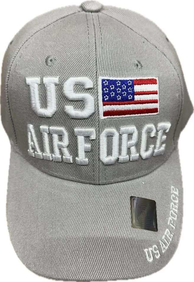 Designer US AIR FORCE Embroidered Cap Dad Hat Light Gray Size ONE SIZE - 1 Thumbnail