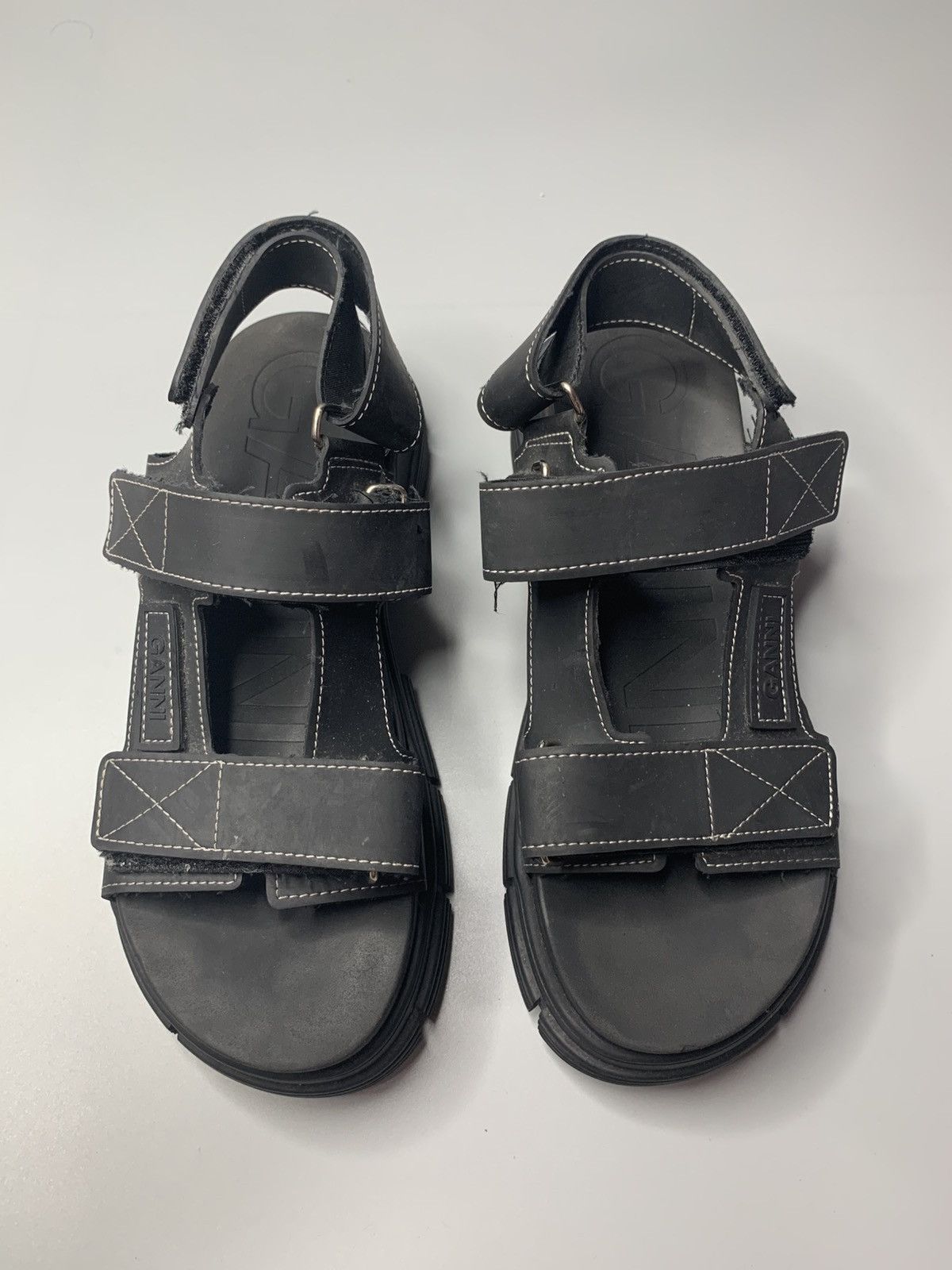 Ganni Ganni Recycled Rubber Sandals Size US 9 / IT 39 - 3 Thumbnail