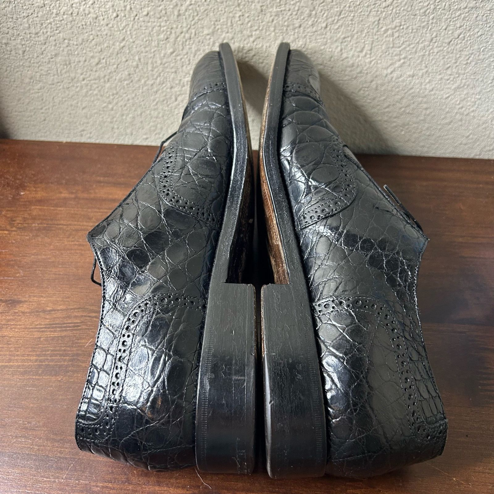 Salvatore Ferragamo Salvatore Ferragamo Shoes Black Leather Oxfords Size 11 Size US 11 / EU 44 - 6 Thumbnail