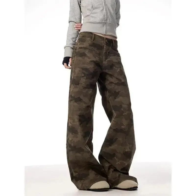 Japanese Brand Retro loose straight leg wide leg camouflage jeans Size US 32 / EU 48 - 1 Thumbnail