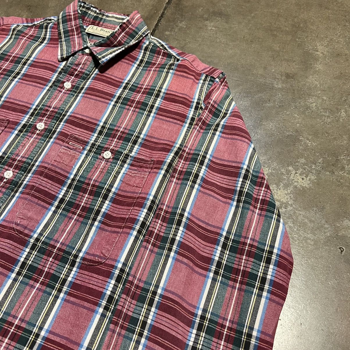 L.L. Bean Vintage LL Bean Plaid Flannel Shirt Button Up Outdoor Hiking Size US L / EU 52-54 / 3 - 6 Thumbnail