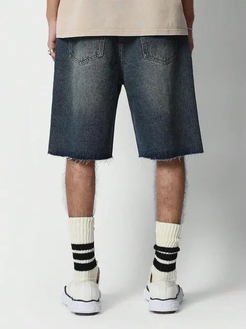 Jean Pants Denim Jeans distressed Shorts Jorts Size US 34 / EU 50 - 4 Thumbnail