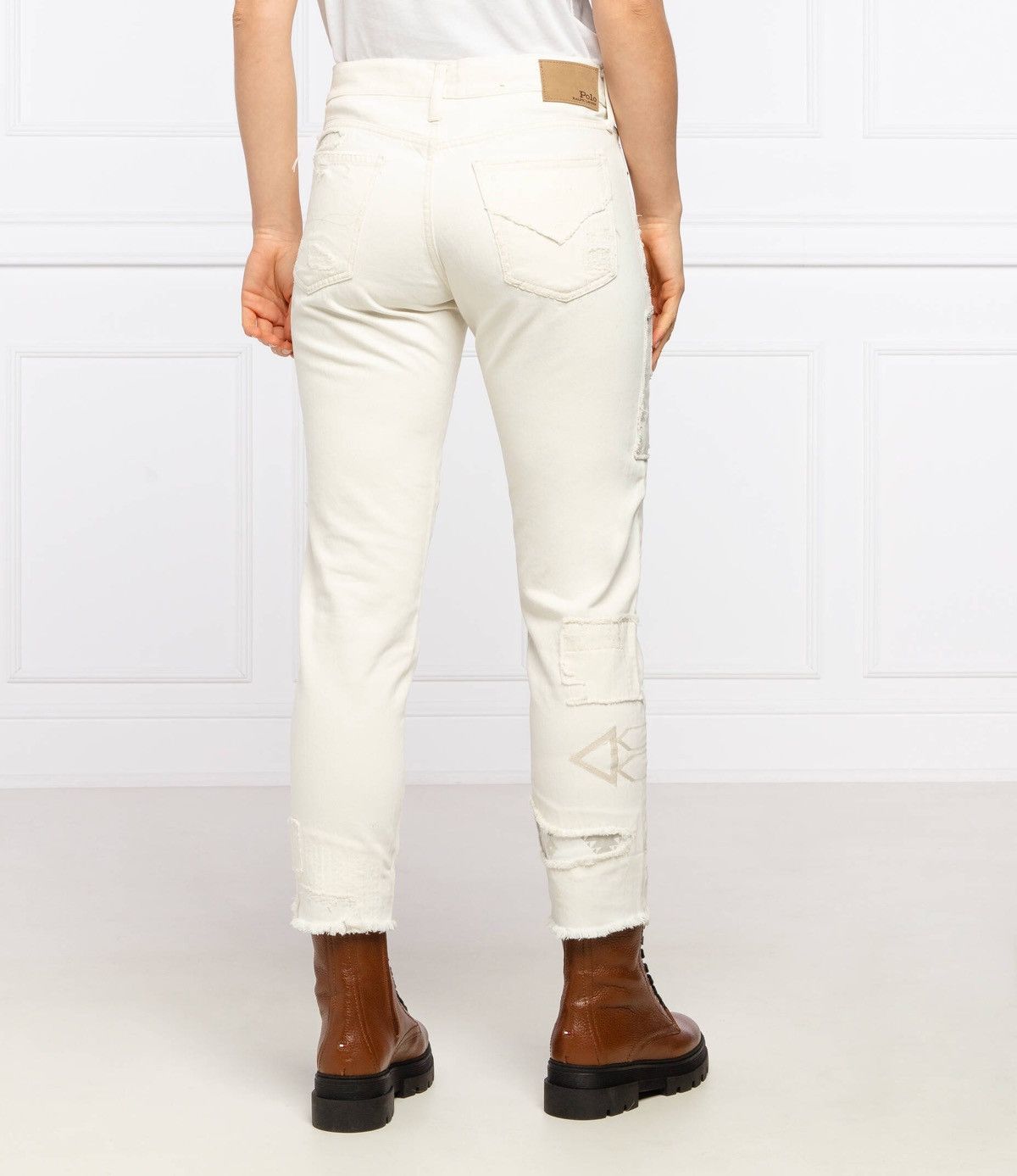 Polo Ralph Lauren × RRL Ralph Lauren Polo RL Distressed Patchwork Jeans For Her Size 30" / US 8 / IT 44 - 4 Thumbnail