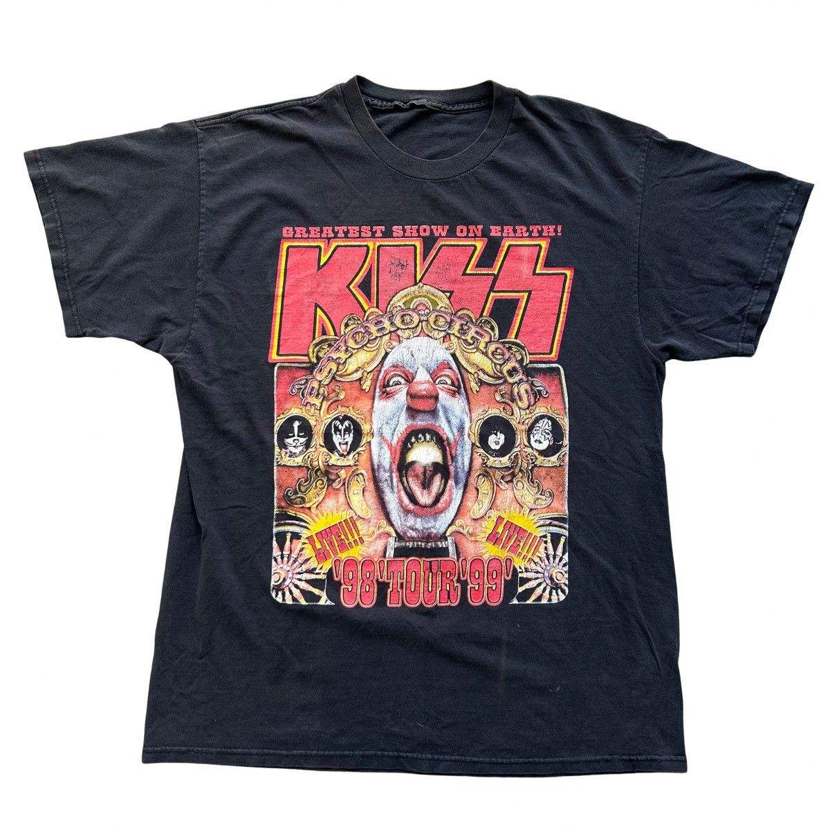 Band Tees 1998 Kiss Greatest Show On Earth Psycho Circus Concert Shirt Size US XXL / EU 58 / 5 - 1 Thumbnail