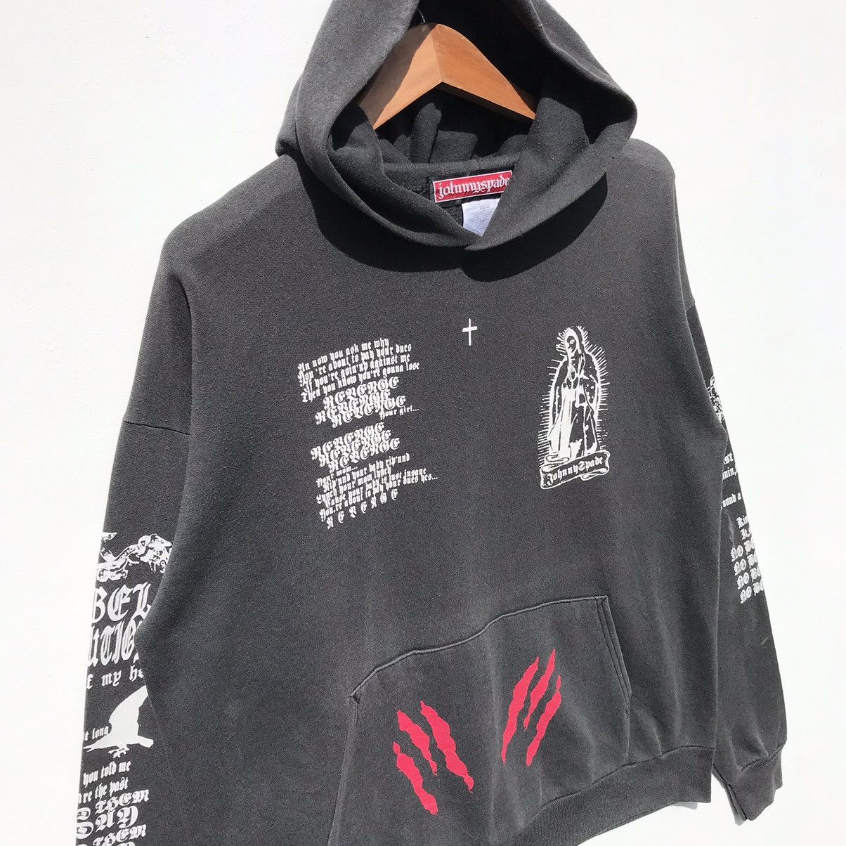 WWE Y2K Vintage Johnny Spade WWE Hoodie Sweatshirt SunFaded Size US L / EU 52-54 / 3 - 8 Thumbnail