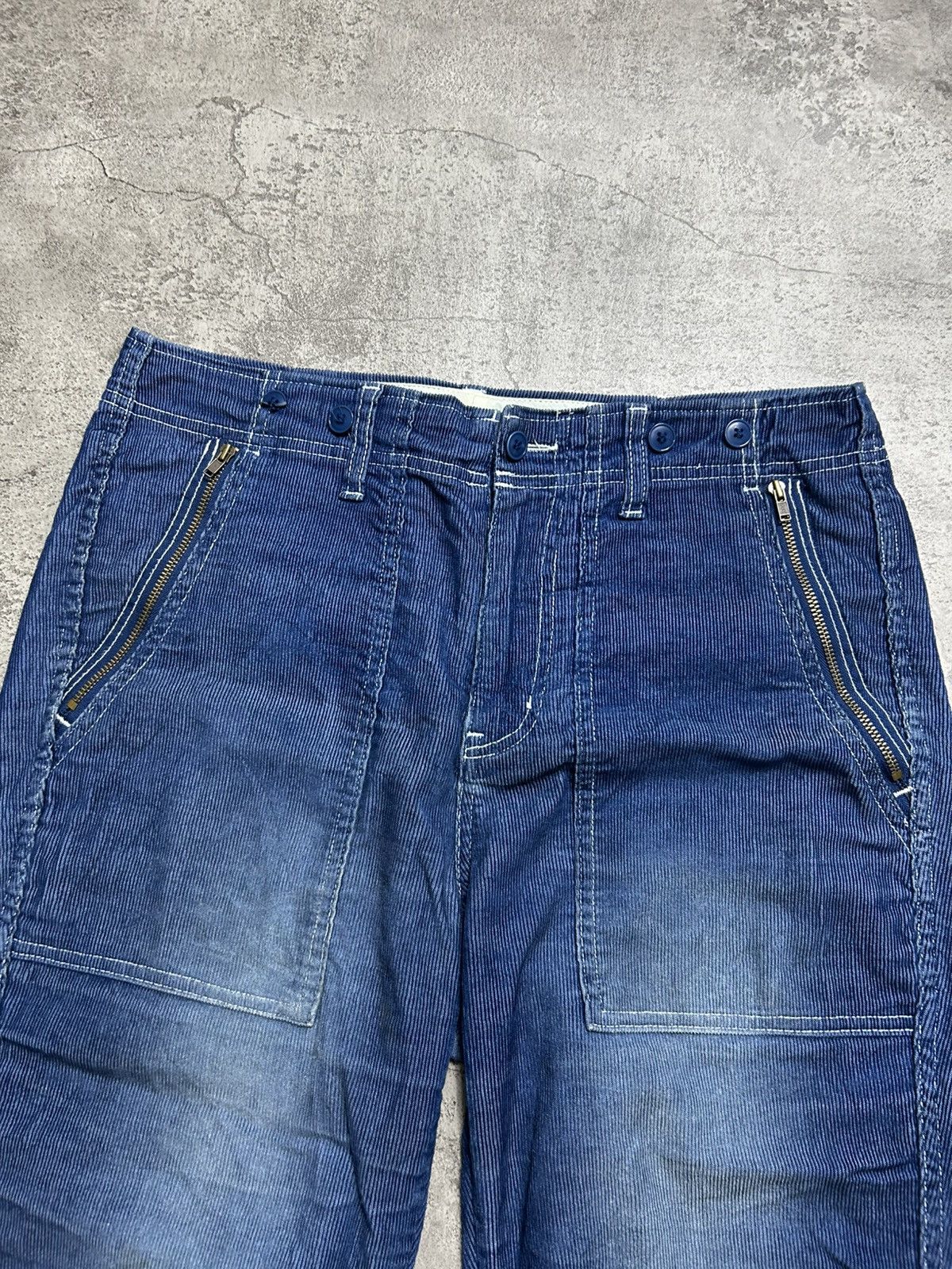 Ne-Net Ne Net by Issey Miyake Blue Corduroy Pants Size US 30 / EU 46 - 4 Thumbnail