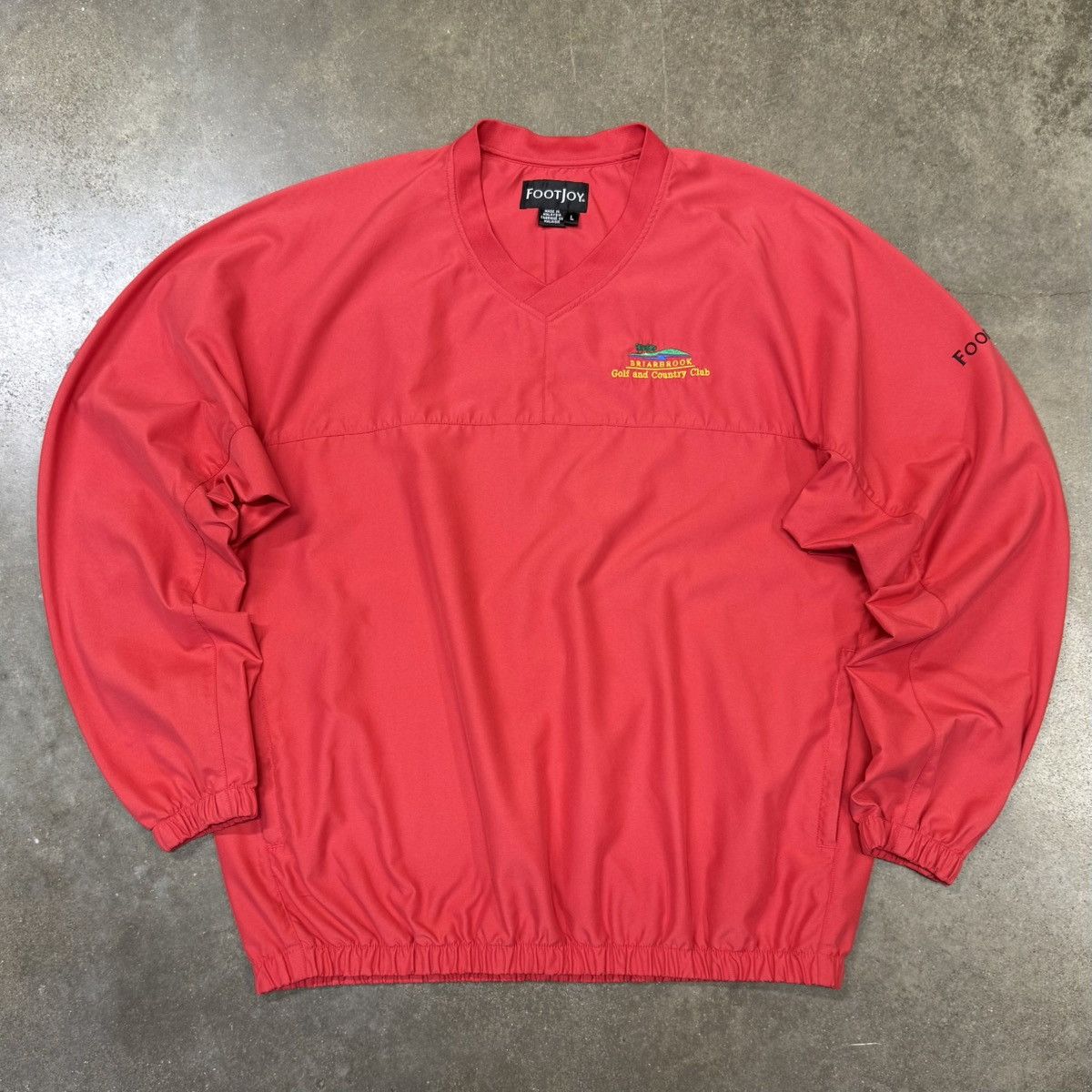 Footjoy Vintage FootJoy Red Golf Windbreaker Pullover V-Neck Size US L / EU 52-54 / 3 - 2 Thumbnail