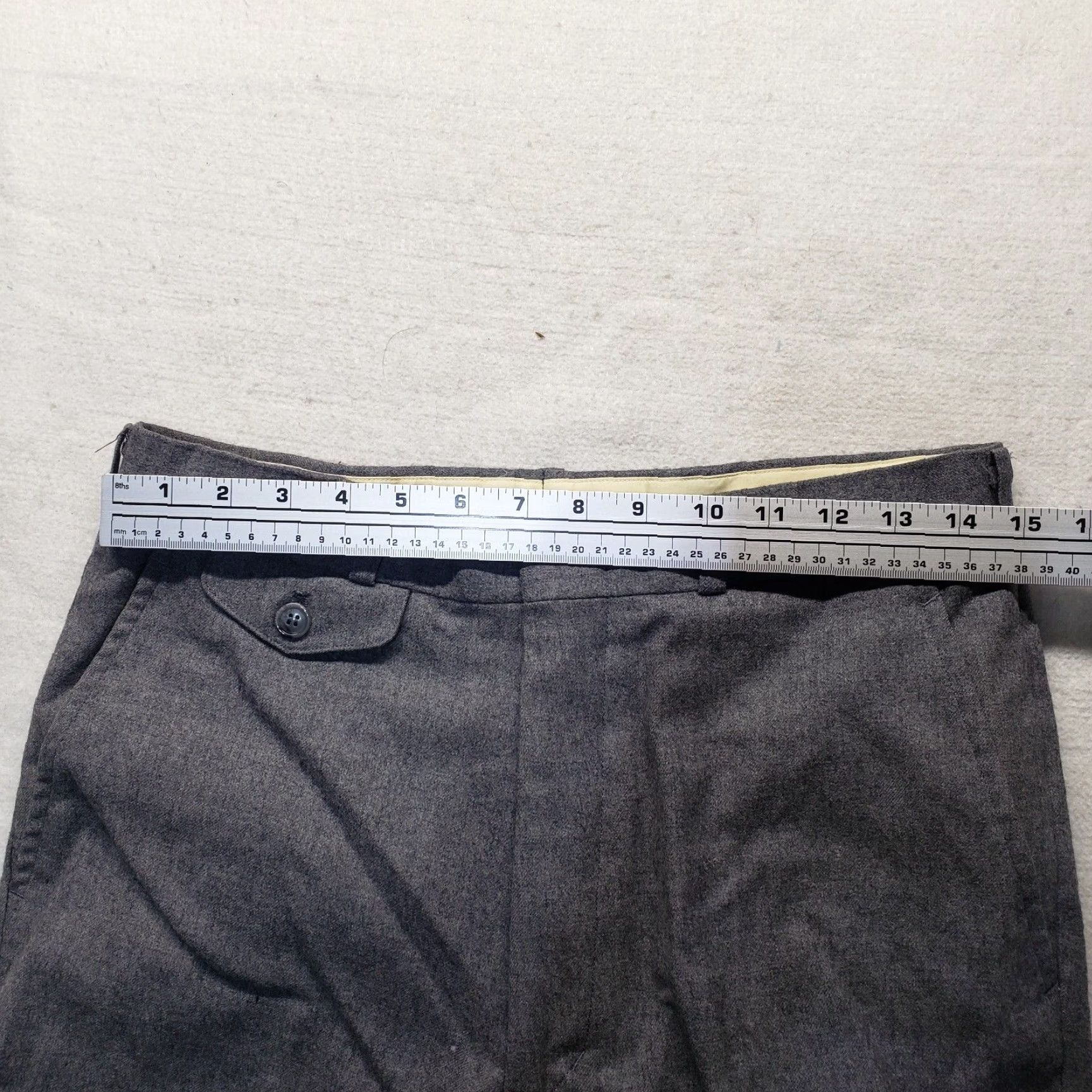 Vintage Le Tigre Gray Wool Pants Solid Casual Work Pants Women's Size 14 (33) Size 36" / US 14 / IT 50 - 4 Thumbnail