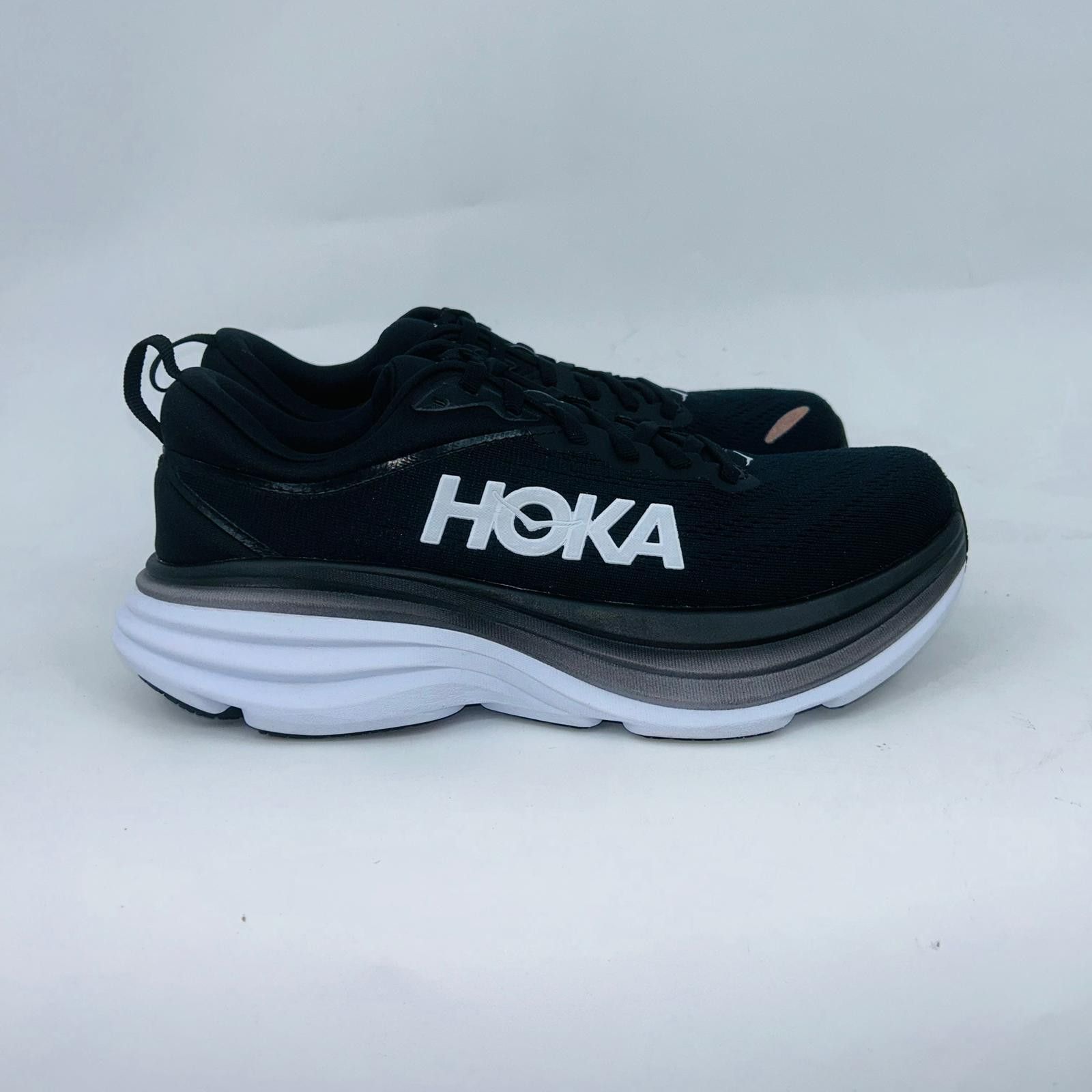 Hoka HOKA WOMEN'S BONDI8 WHITE/BLACK ROBUST RUNNING SHOES SIZE 7B Size US 7 / IT 37 - 1 Thumbnail
