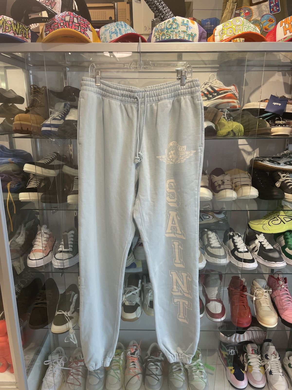 Saint Michael Saint Michael Angel Sweatpants Blue Size US 34 / EU 50 - 1 Thumbnail