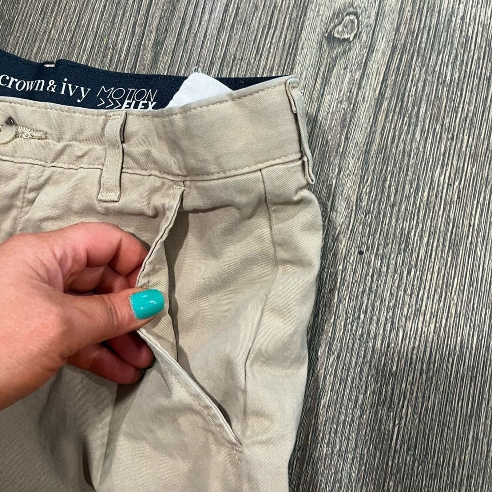 Vintage Crown & Ivy Boys Youth Motion Flex Shorts Flat Khaki16R Size US 32 / EU 48 - 2 Thumbnail