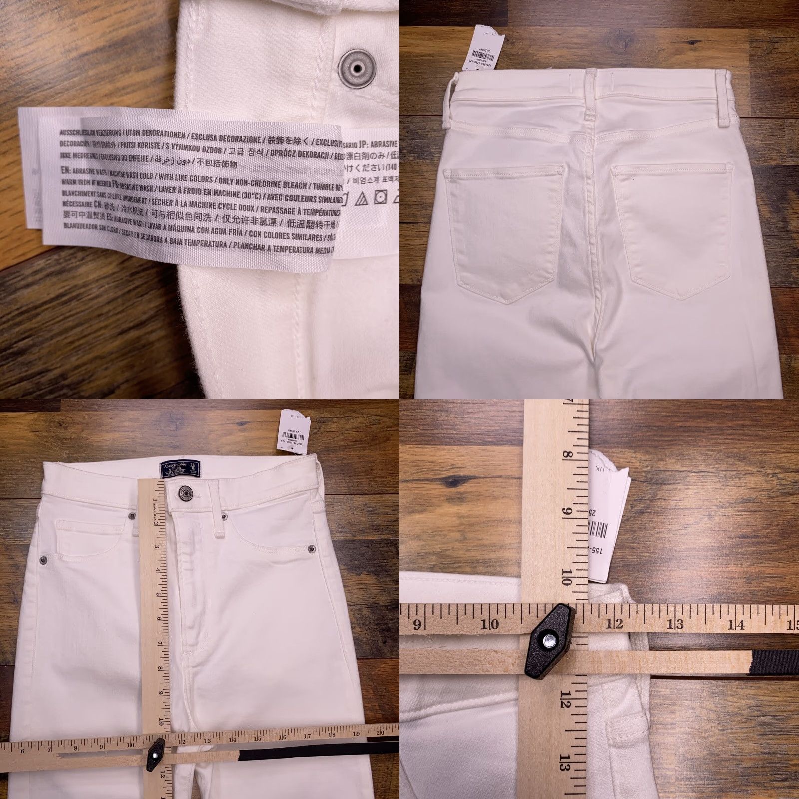 Abercrombie & Fitch Abercrombie & Fitch Jeans Slim Women 25 White High Rise Skinny 5-Pocket Stretch Denim Modern Size 42" / US 20 - 8 Thumbnail