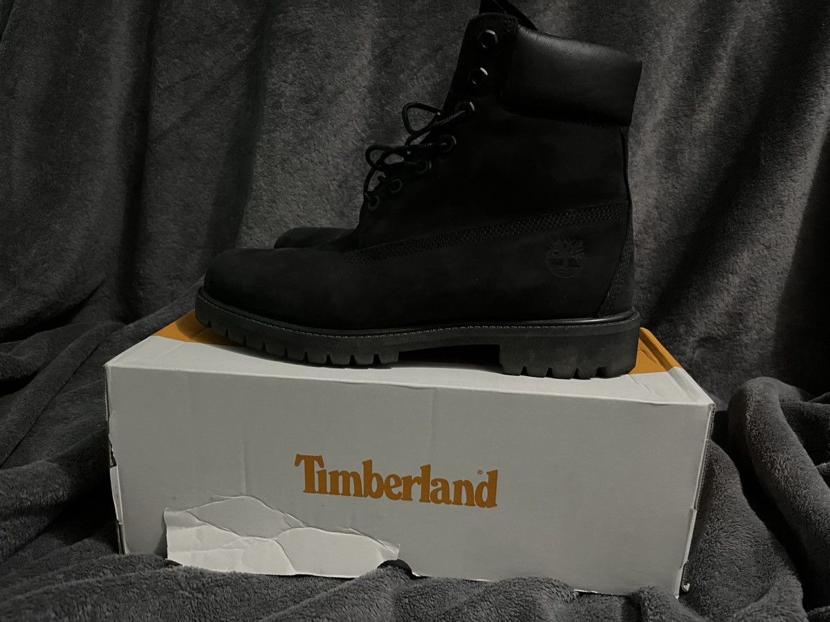 image of Timberland 6 Inch Premium Waterproof Boots in Black, Men's (Size 9.5)