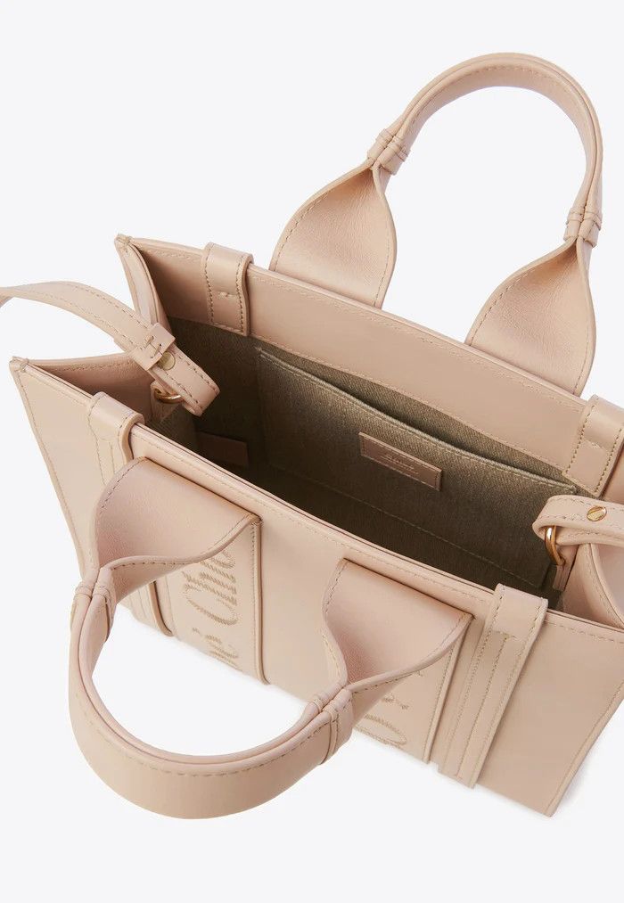 Chloe o1loc1c10425 Size:OS / Woody Small Tote Bag in Cement Pink Size ONE SIZE - 3 Thumbnail