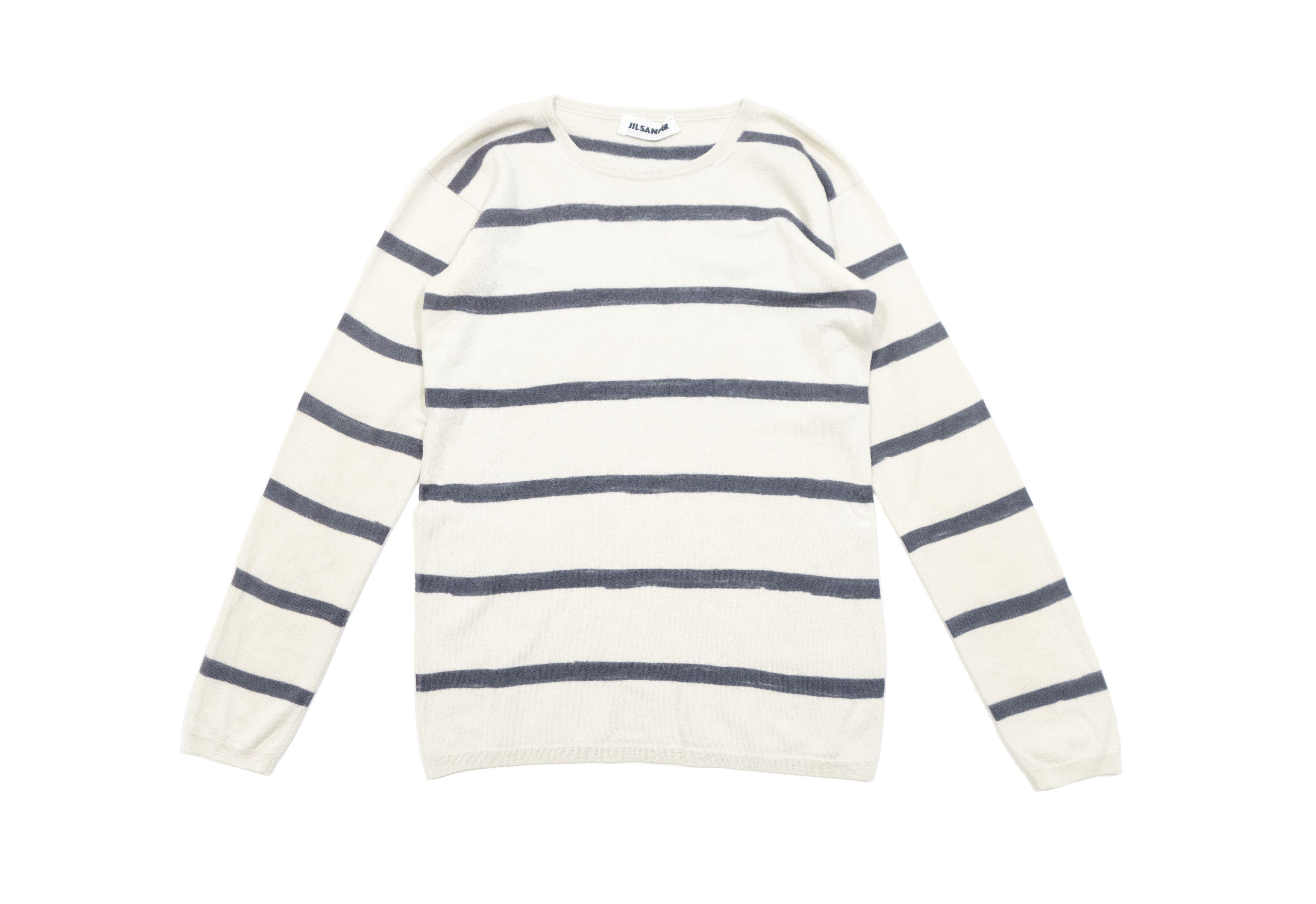Jil Sander Striped Crewneck Wool Sweater Size XS / US 0-2 / IT 36-38 - 1 Thumbnail