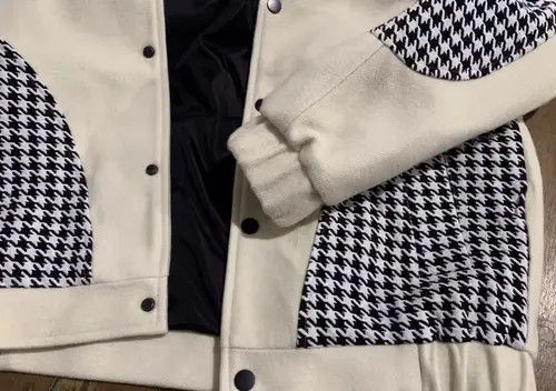 VIBE Retro houndstooth patchwork jacket coat Size US L / EU 52-54 / 3 - 5 Thumbnail