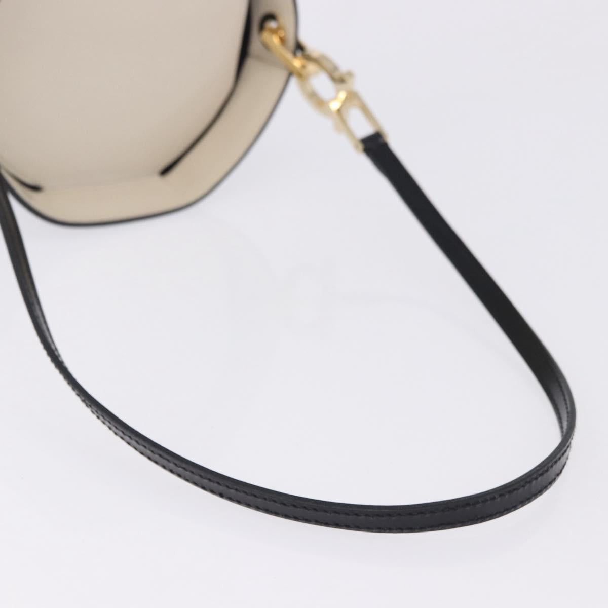 Salvatore Ferragamo Salvatore Ferragamo Gancini Shoulder Bag Leather Ivory Gold Size ONE SIZE - 7 Thumbnail