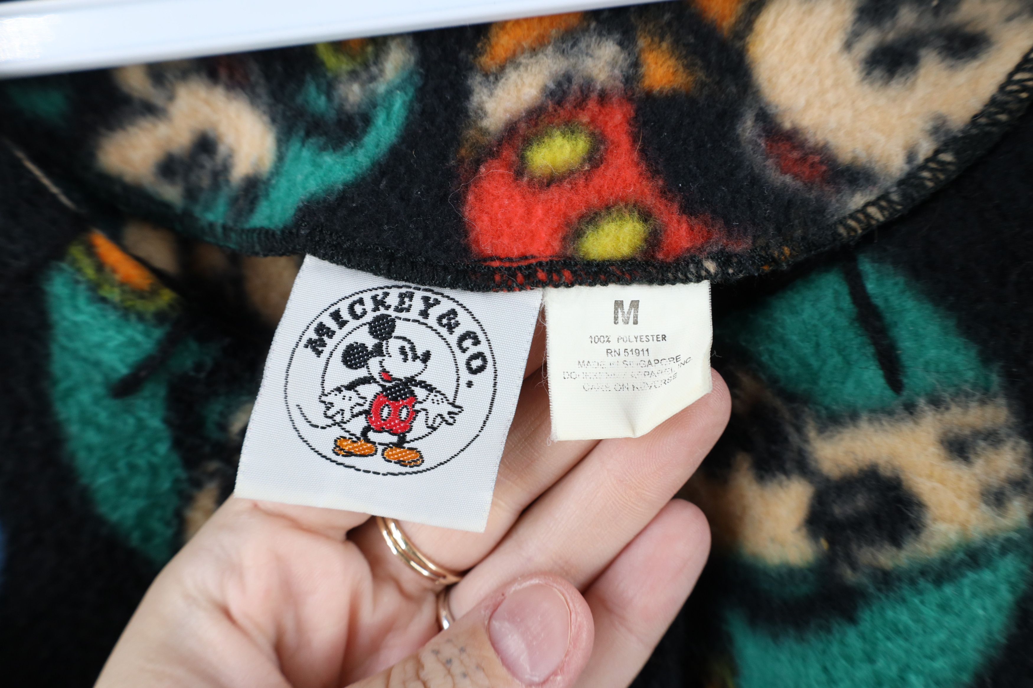 Disney × Vintage Vintage 90s Disney Mickey Mouse All Over Print Fleece Size M / US 6-8 / IT 42-44 - 5 Thumbnail