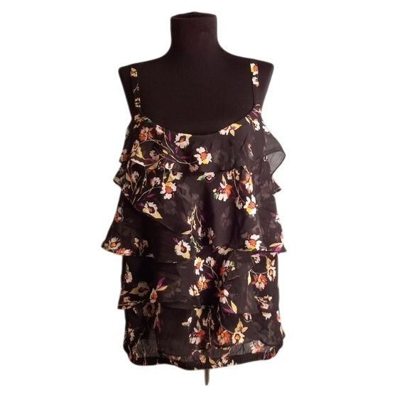 Torrid Torrid Size 2 18 20 2X Camisole Top Sheer Floral Tiered Ruff Size XXL / US 16-18 / IT 52-54 - 1 Thumbnail