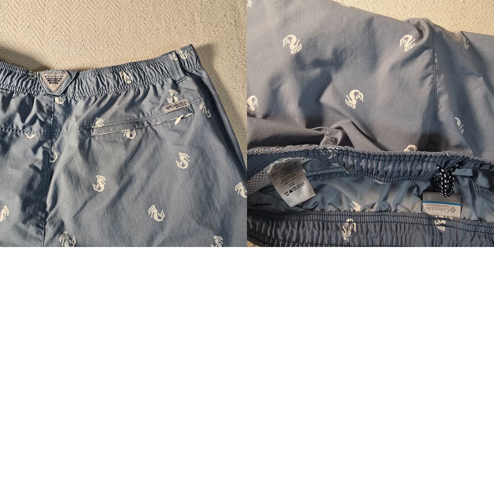 Vintage VINTAGE Columbia PFG Men’s Shorts MERMAID Swim Trunks XL SEAFOAM GREEN Inseam 5" Size US 36 / EU 52 - 8 Thumbnail