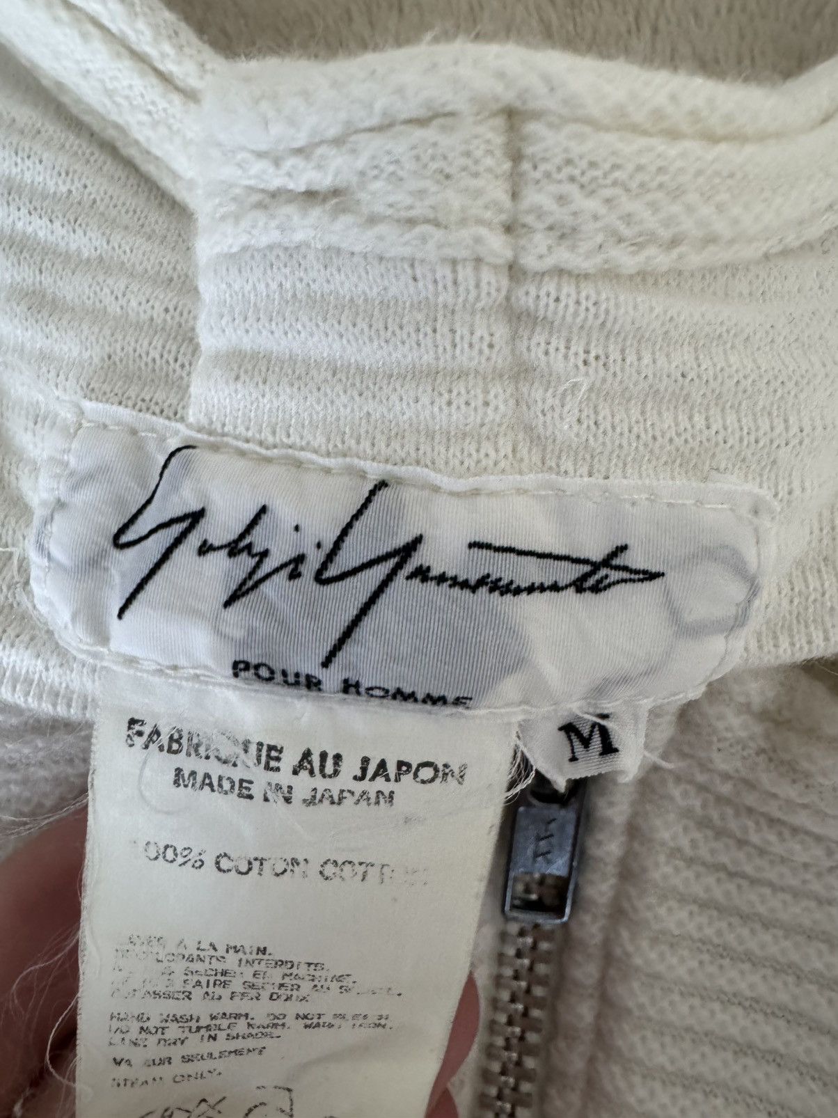 Yohji Yamamoto Yohji Yamamoto white ribbed zip up vest Size US M / EU 48-50 / 2 - 4 Thumbnail