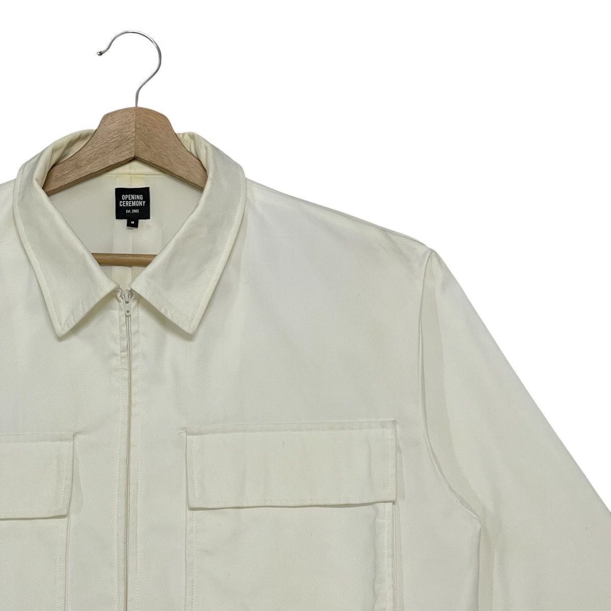 Opening Ceremony Opening Ceremony Off White Minimalist Cropped Zip-Up Jacket Size US M / EU 48-50 / 2 - 2 Thumbnail