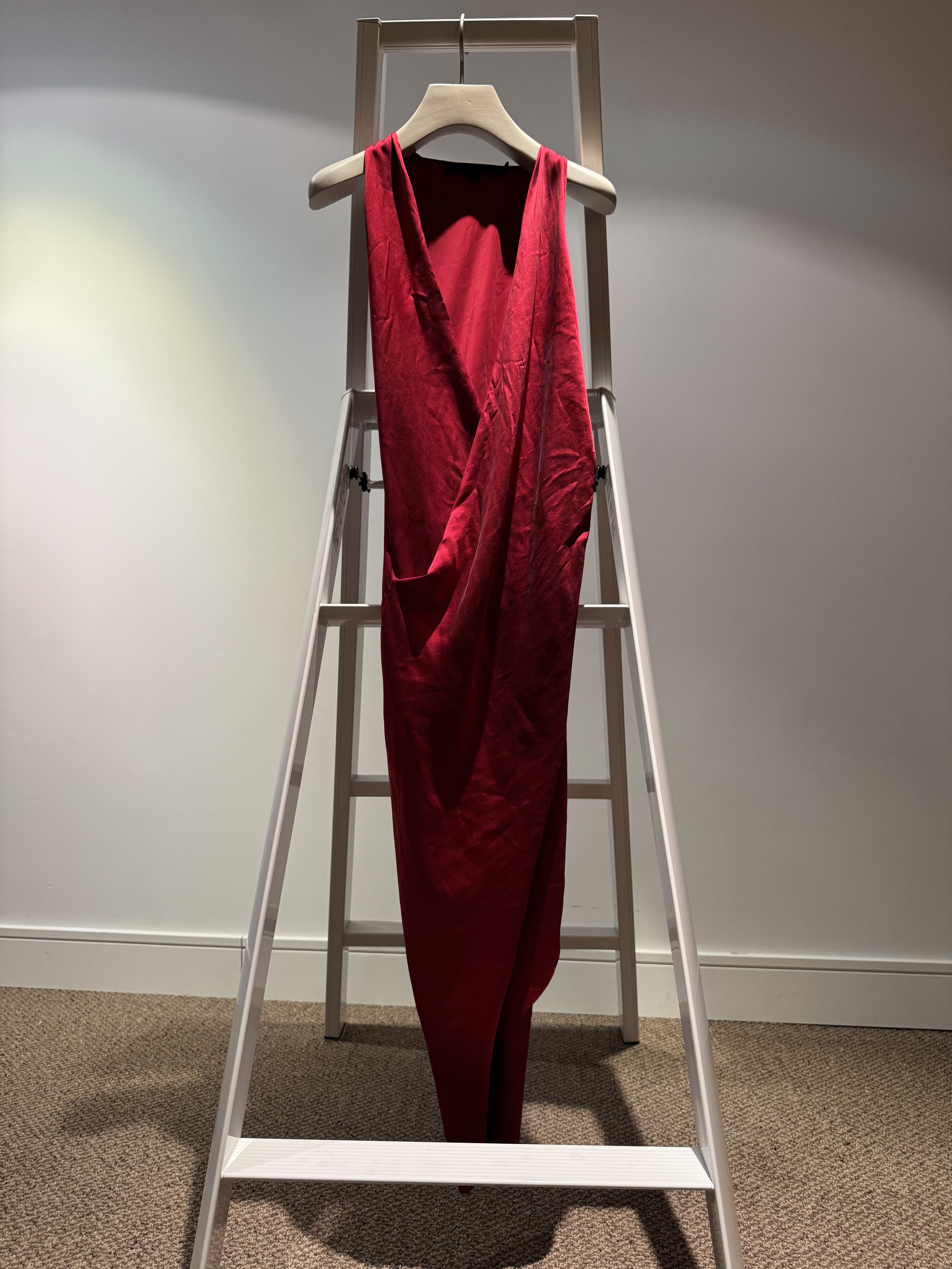 Urban Zen Urban Zen Draped Scarlet Silk Dress Size XS / US 0-2 / IT 36-38 - 1 Thumbnail