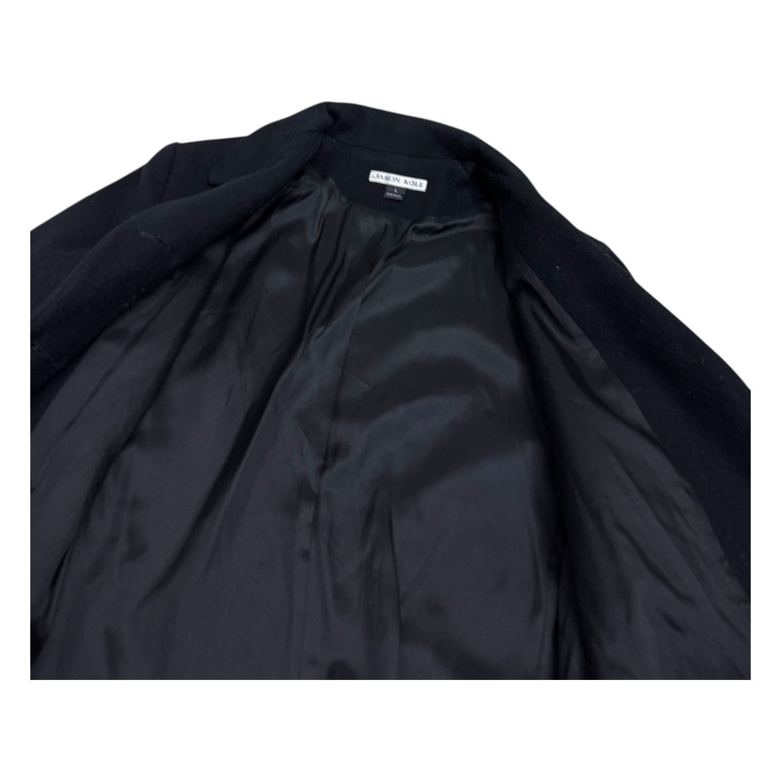 Other JASON KOLE Wool Vintage 90s Designer Pea Coat Trench Large Size L / US 10 / IT 46 - 6 Thumbnail