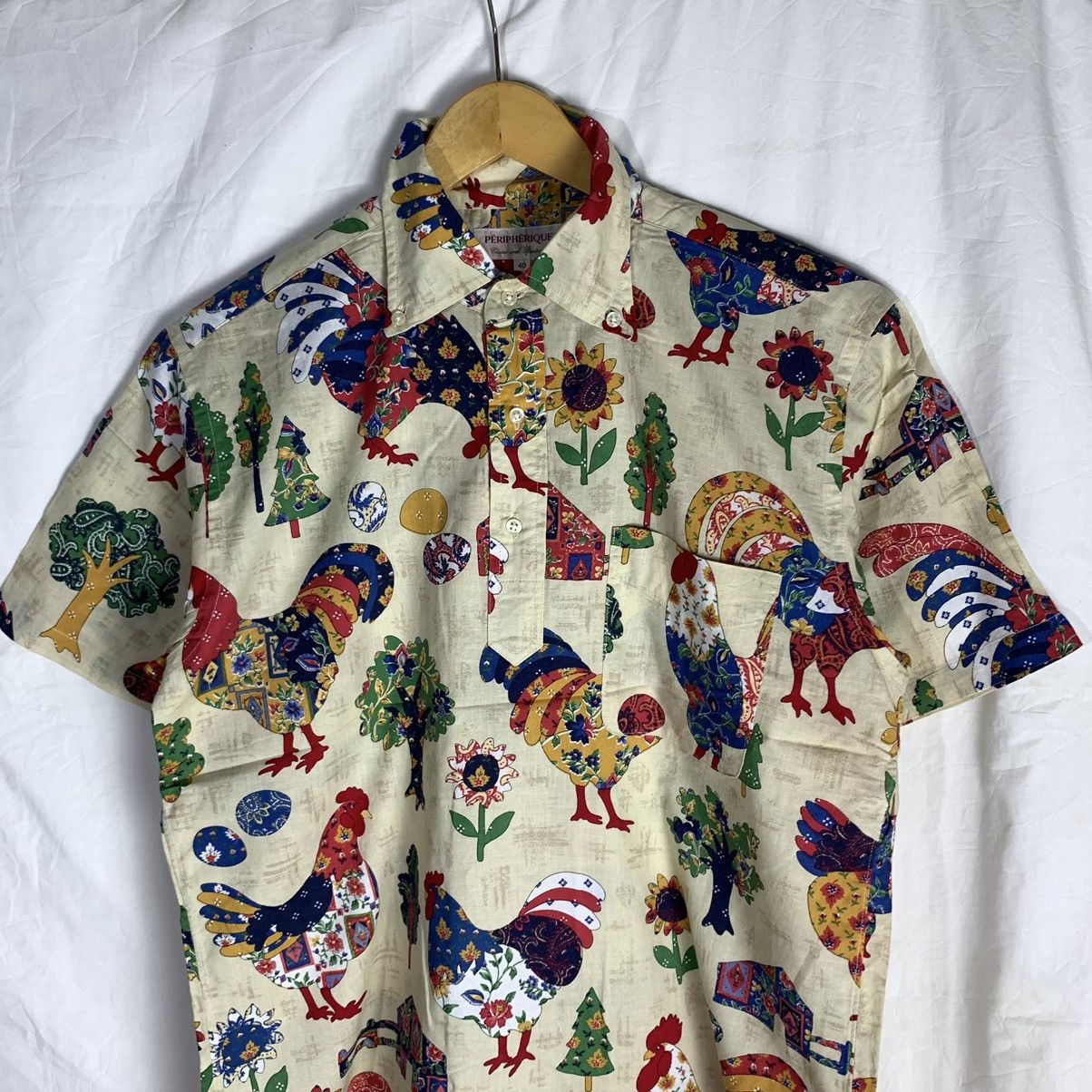 Japanese Brand Vintage Peripherique Rooster Printed Shirt Size US M / EU 48-50 / 2 - 3 Thumbnail