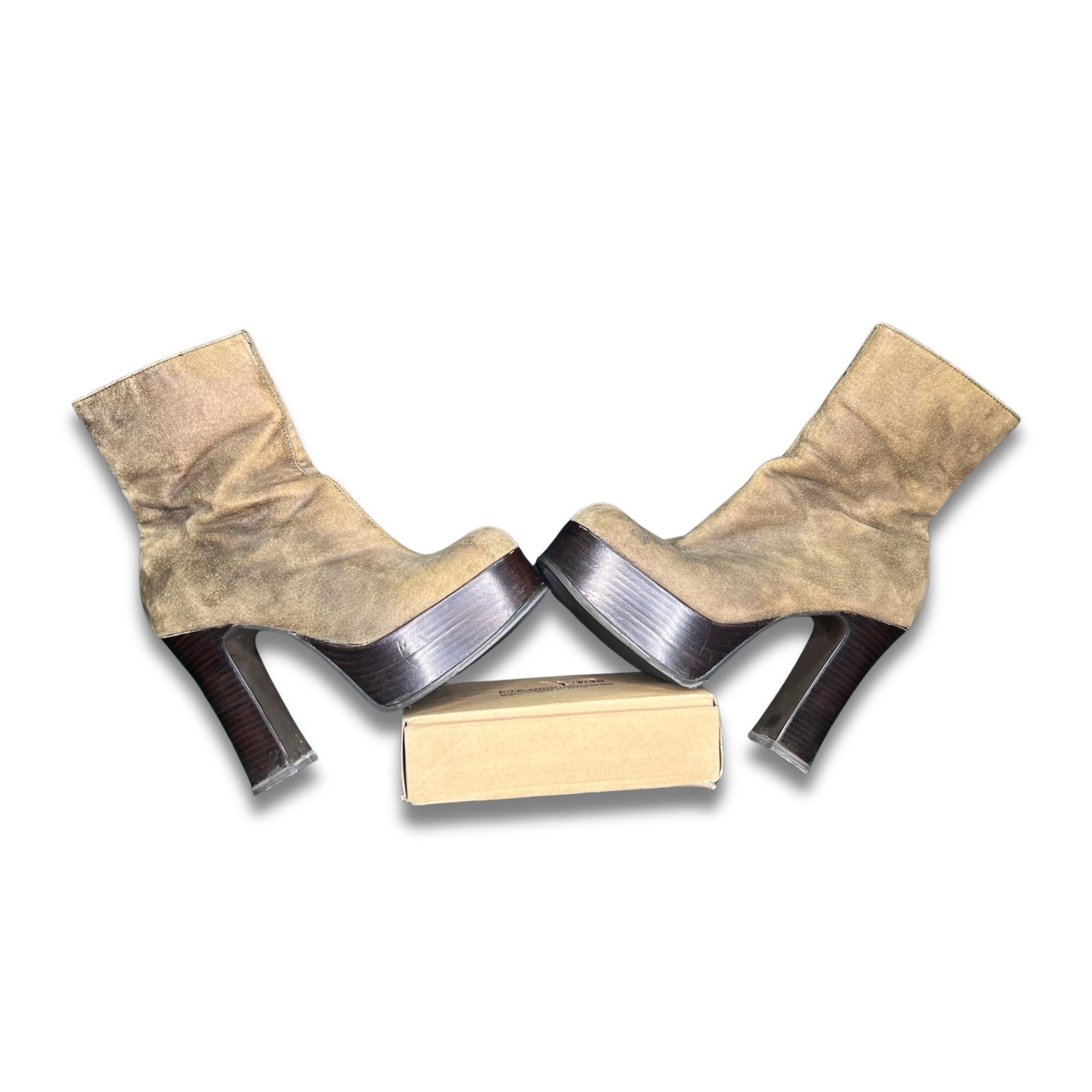 Chinese Laundry Chinese Laundry Brown Suede Platform Ankle Boots With Chunky Size US 8 / IT 38 - 3 Thumbnail