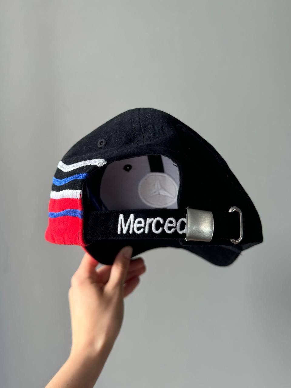 Vintage Mercedes Vintage Racing Style Flare Y2K Avant Garde Cap Hat Size ONE SIZE - 5 Thumbnail