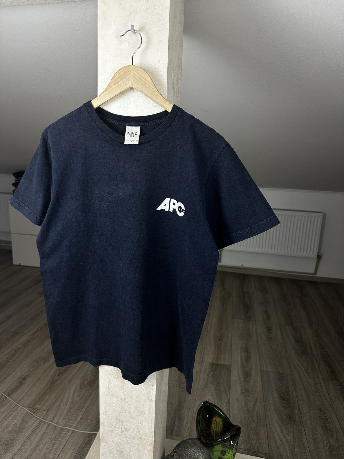 A.P.C. A.P.C. Logo Tee Blue Faded Made in USA Size US S / EU 44-46 / 1 - 5 Thumbnail