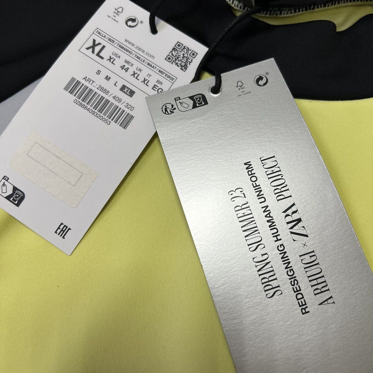 Rhude × Zara RHUDE x Zara NEW Colourblock T-shirt Longsleeve size XL Size US XL / EU 56 / 4 - 15 Thumbnail