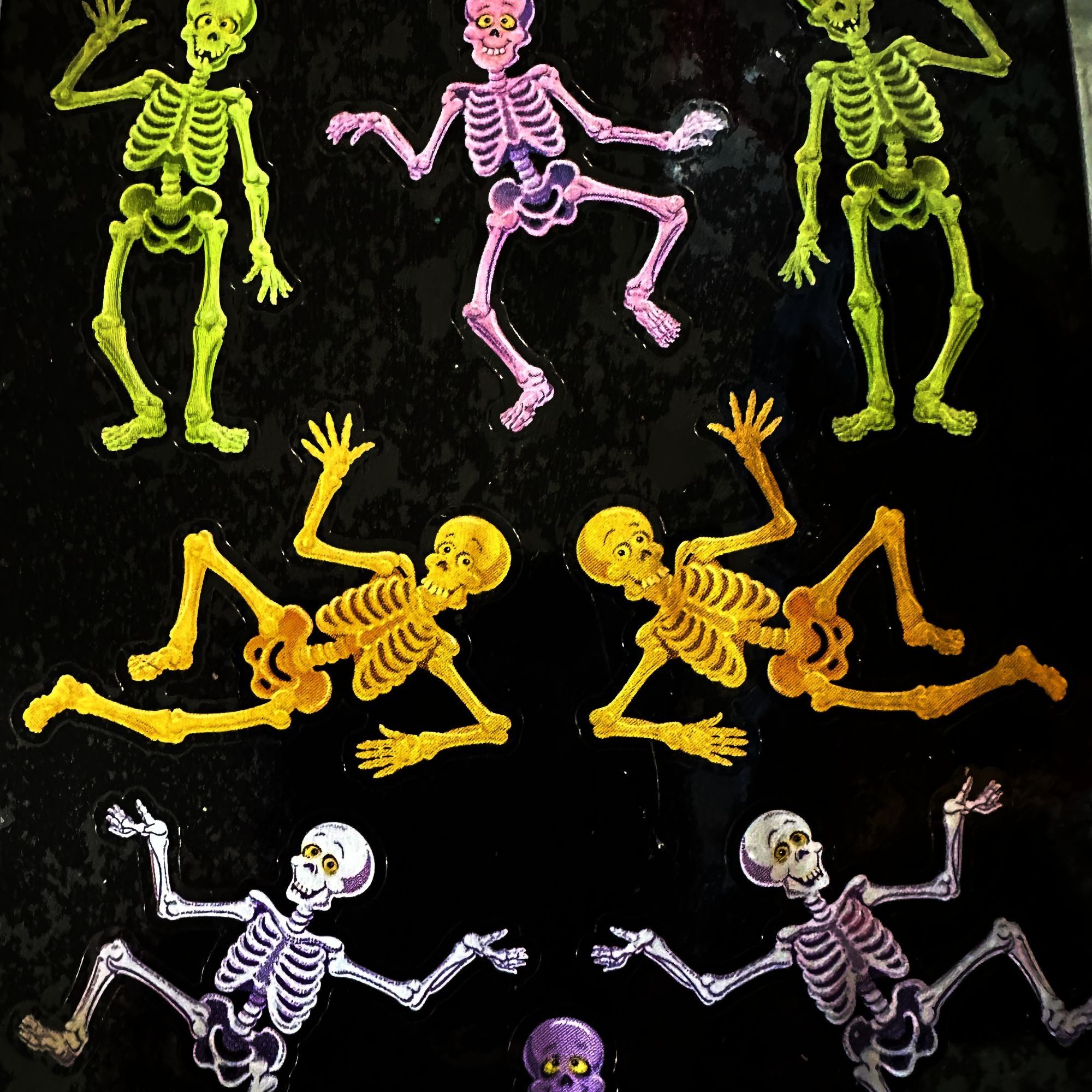 Vintage Vintage Sandylion Skeleton Stickers Halloween New Sealed Rar Size ONE SIZE - 3 Thumbnail