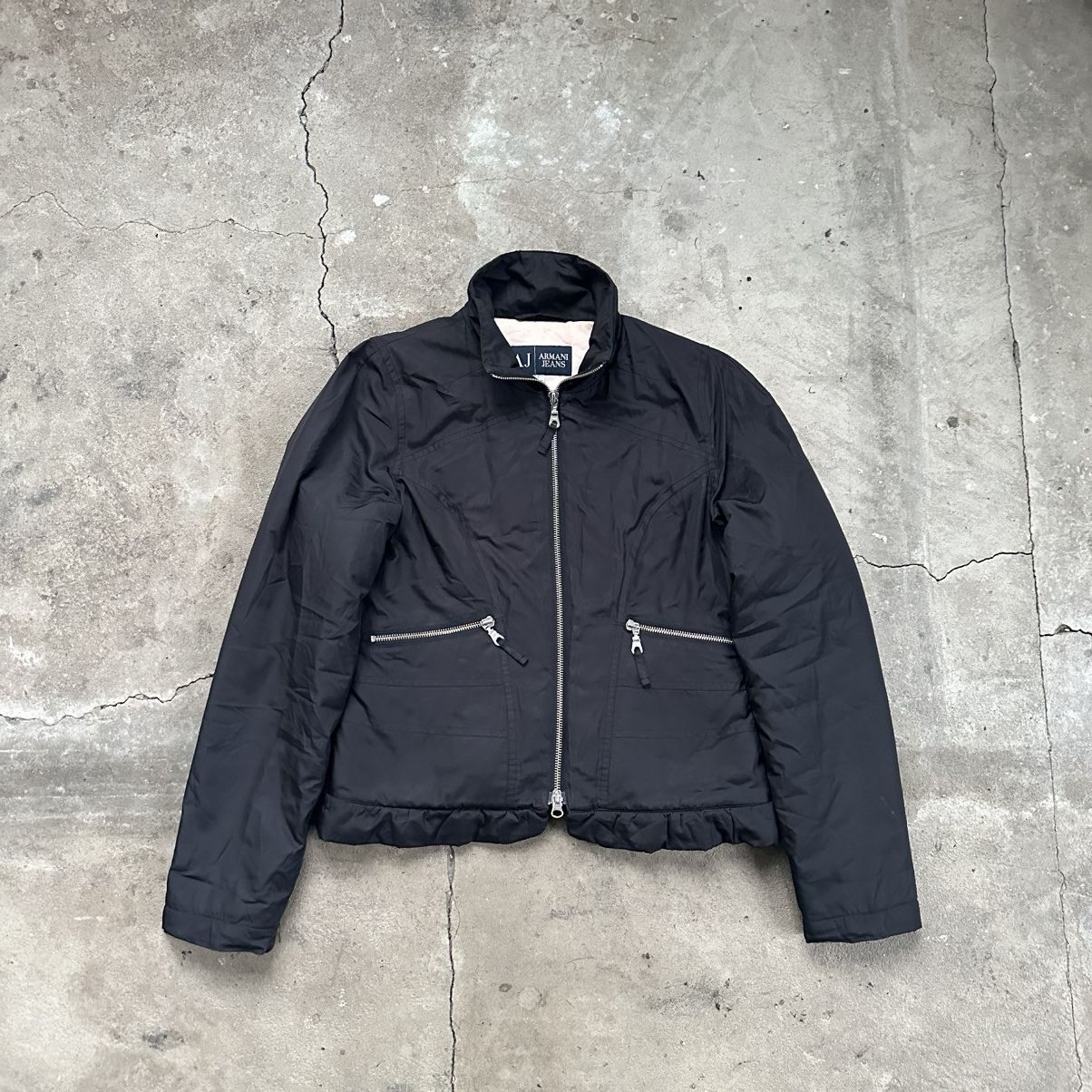 Armani Vintage 90’s Armani Jeans bomber Zip Jacket S-M Size M / US 6-8 / IT 42-44 - 1 Thumbnail
